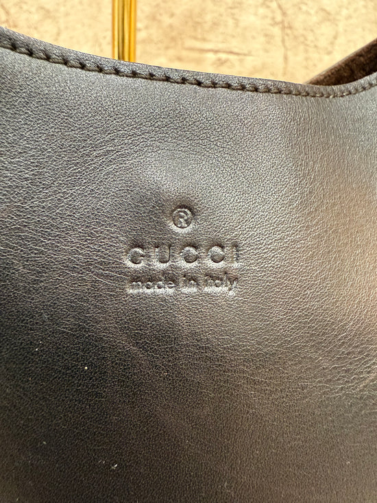 Gucci Brown Lambskin Leather Shoulder Bag