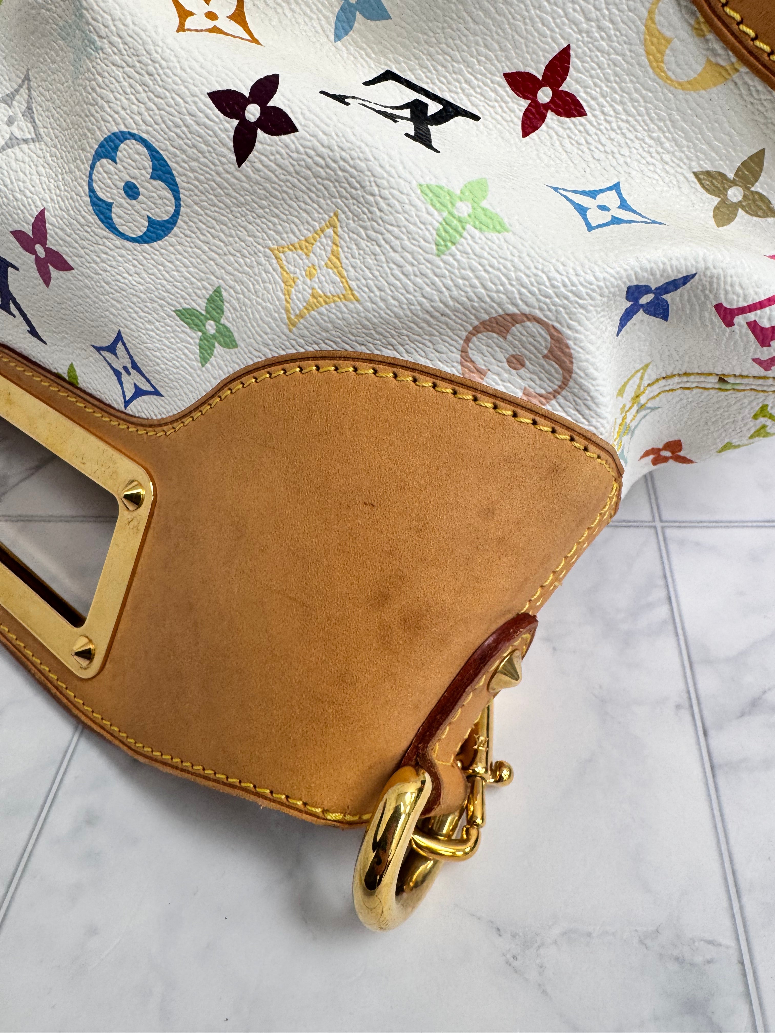 *DONS DROP* Louis Vuitton White Multicolor Monogram Judy MM Two Way Bag