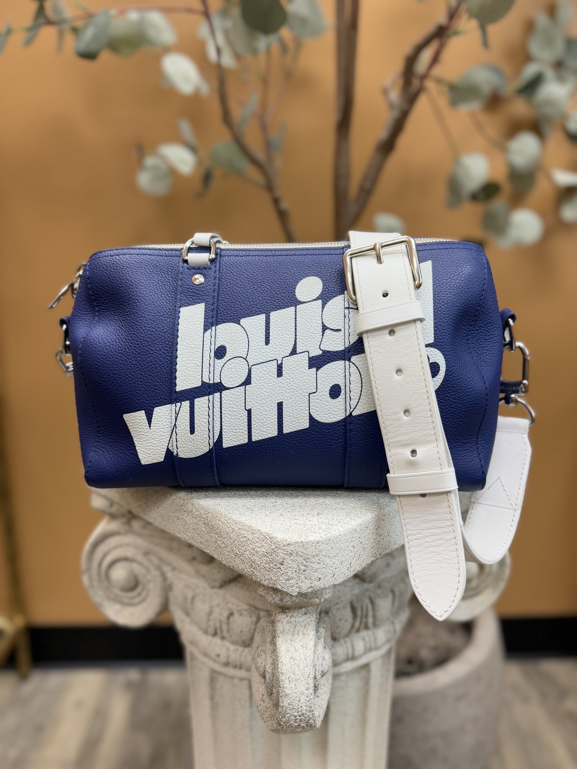 Louis Vuitton Abloh Blue 2021 Virgil City Keepall