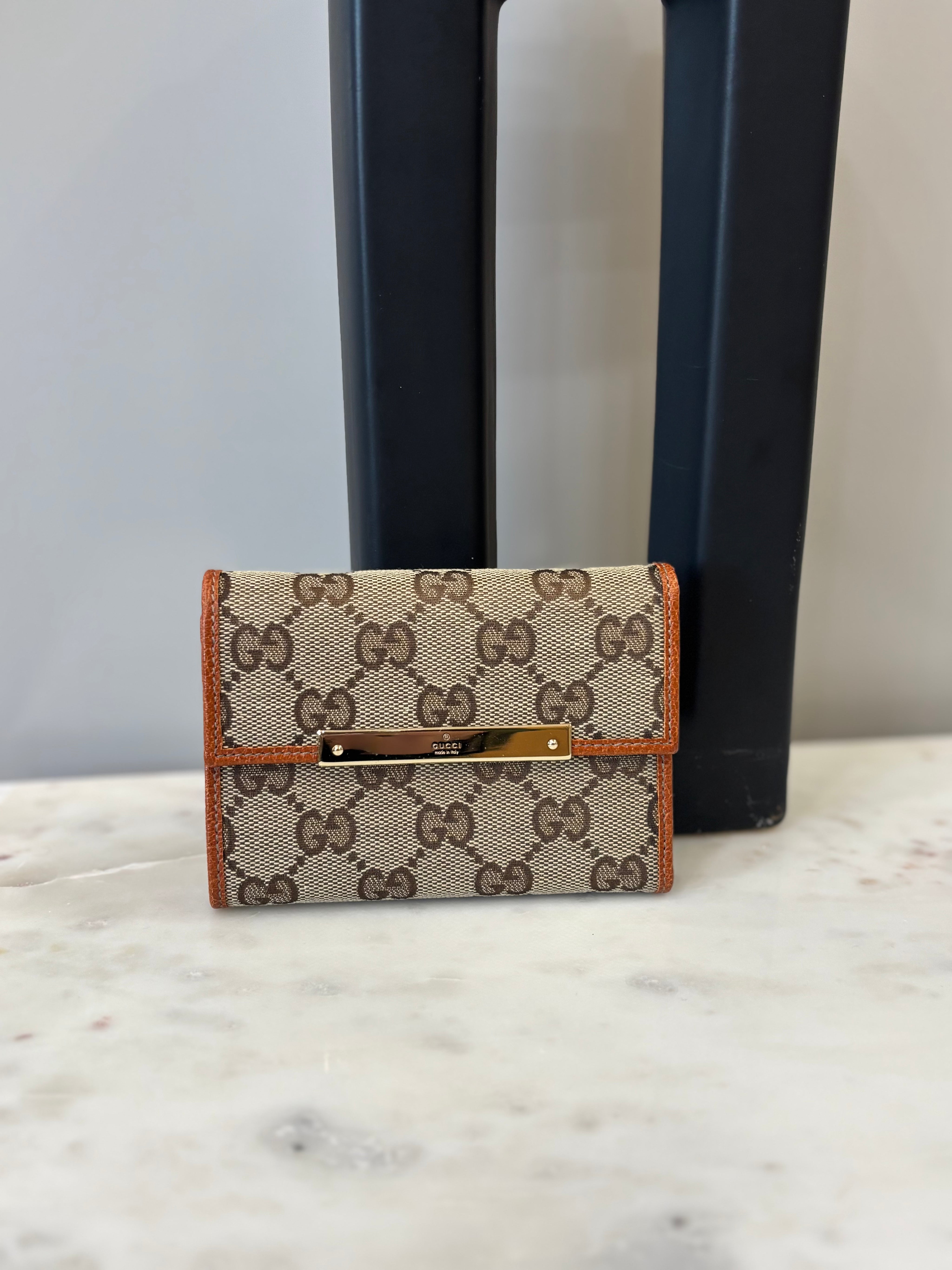Gucci Brown GG Canvas Compact Wallet