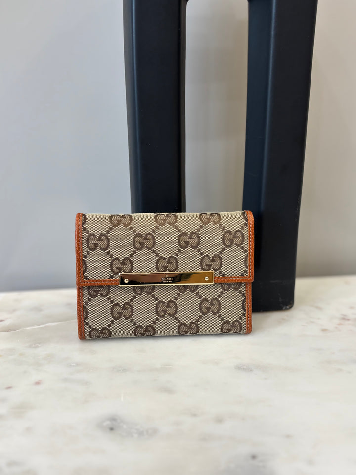 Gucci Brown GG Canvas Compact Wallet