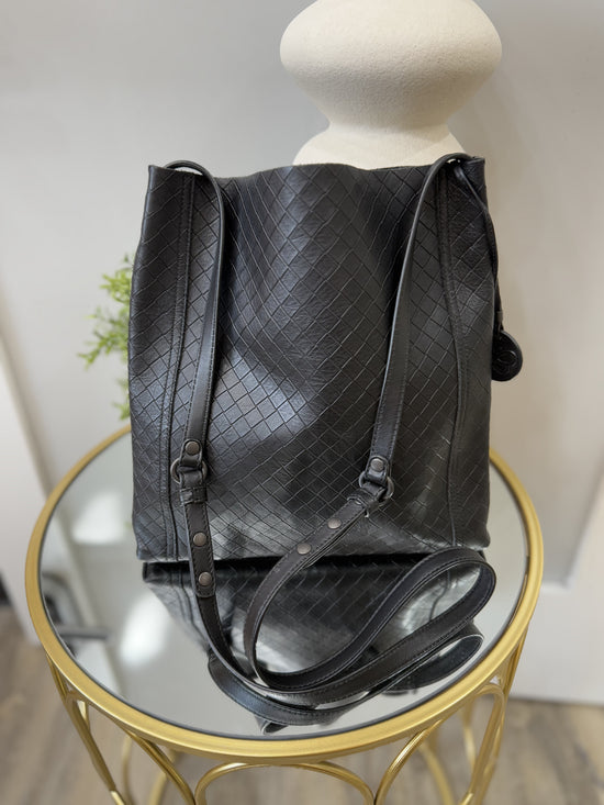 Bottega Veneta Black Leather Crossbody