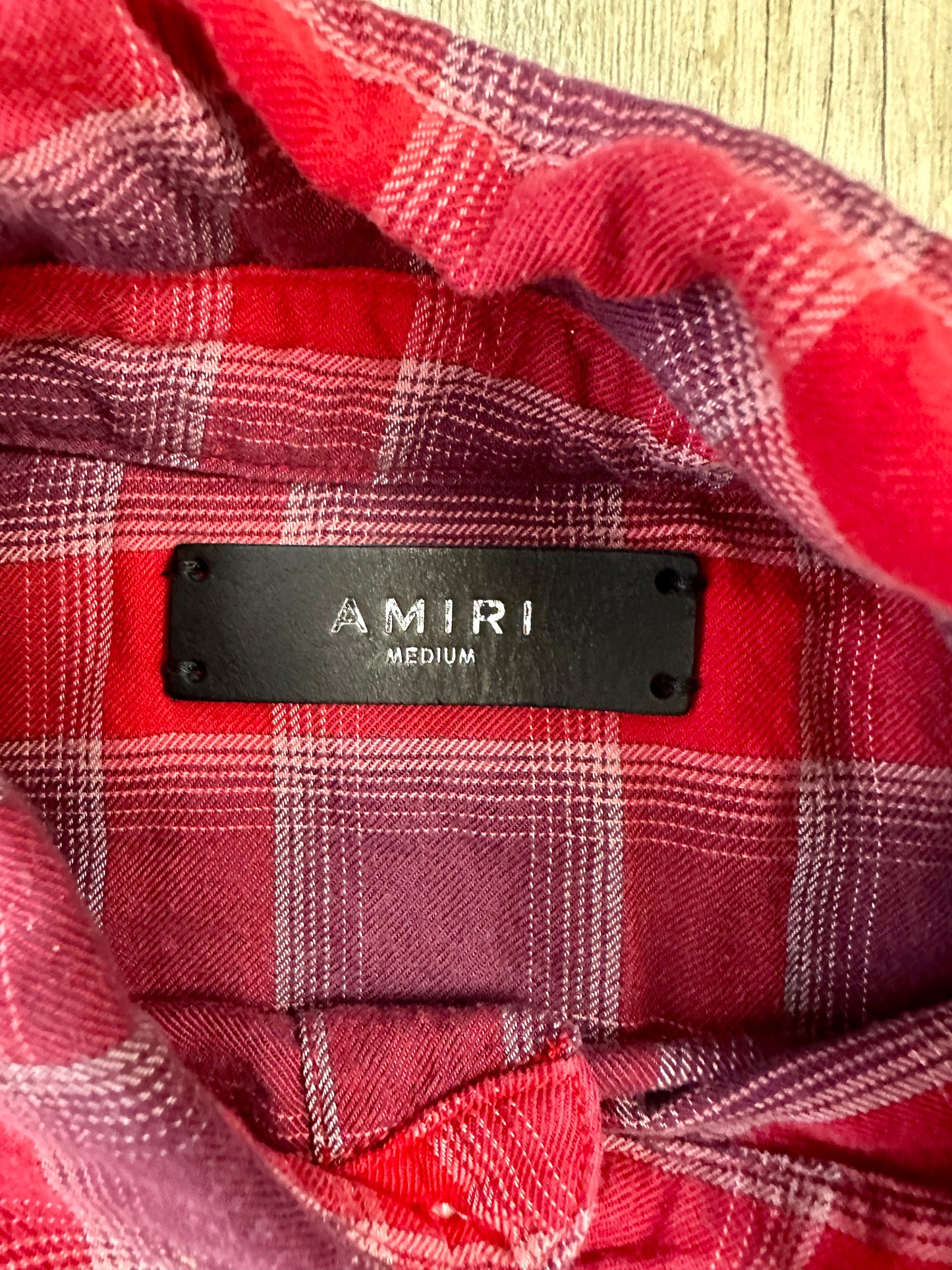 Amiri Plaid Button Down Flannel