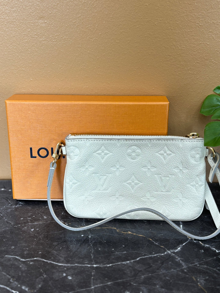 Louis Vuitton Cream Empreinte Leather Pochette