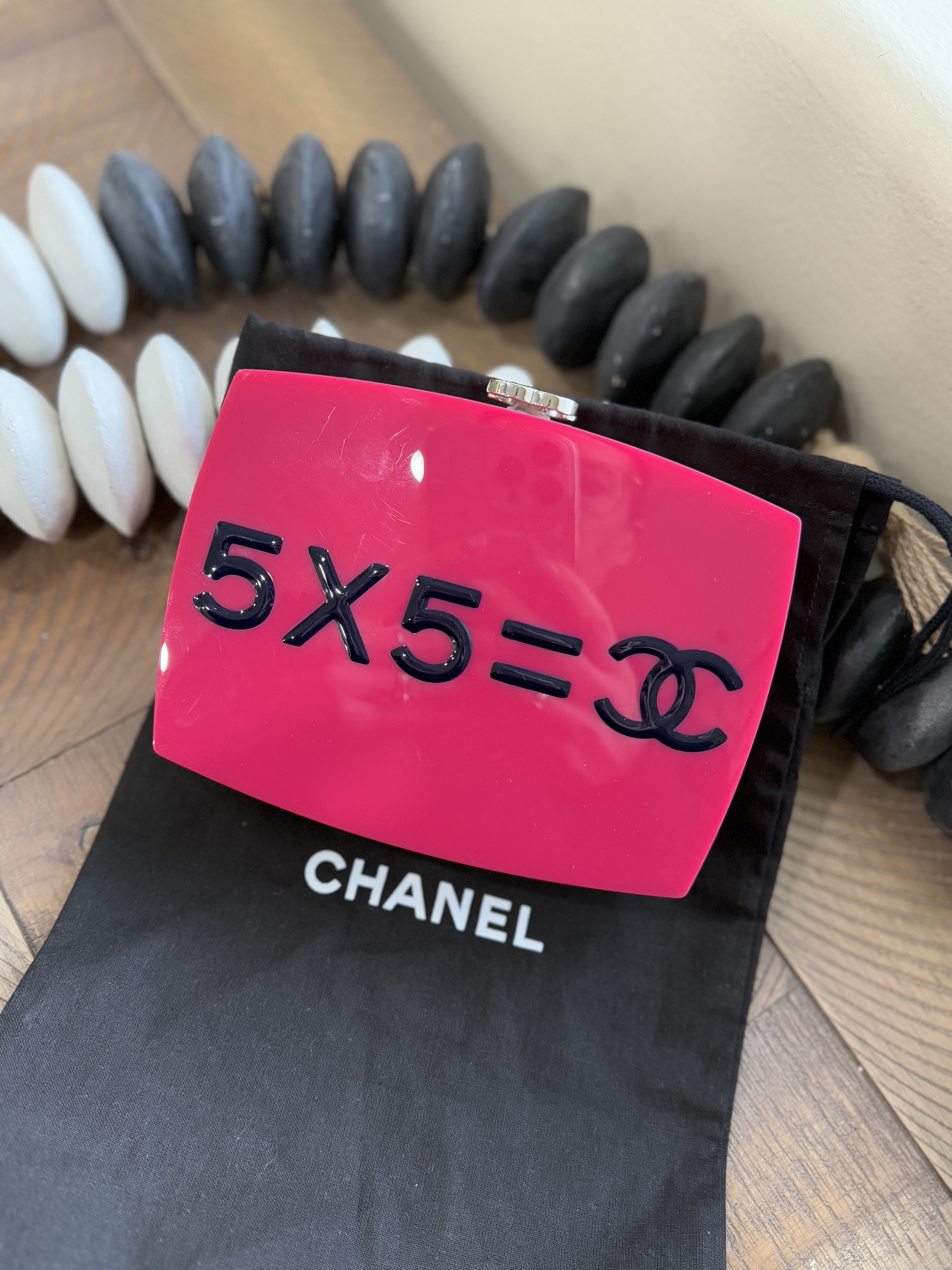 Chanel Pink Limited Edition 5x5=CC Clutch Crossbody