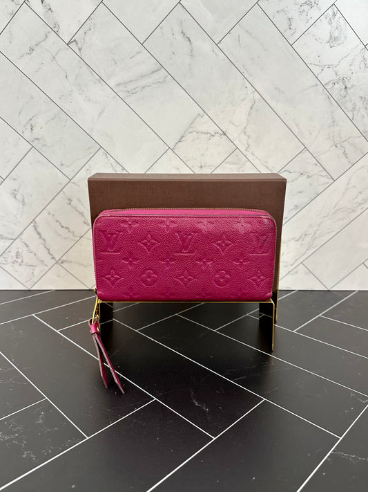 Louis Vuitton Purple Empreinte Leather Zippy Wallet