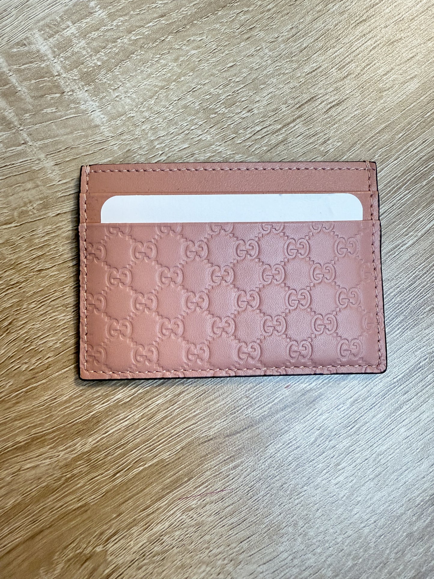 BRAND NEW - Gucci Pink Microguccissima Card Holder