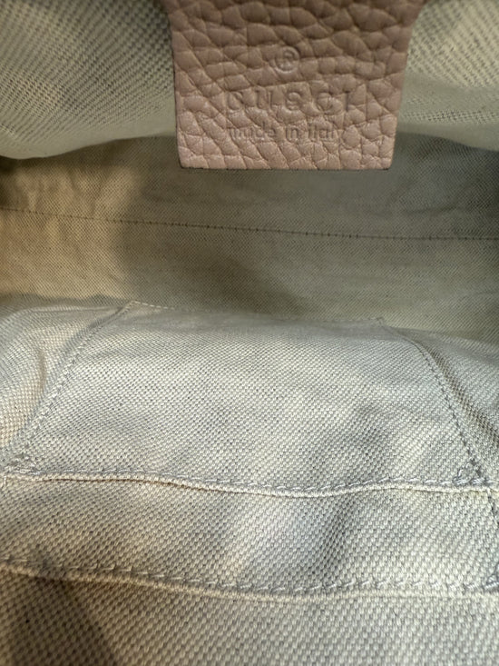 Gucci Pearly GG Marmont Leather Top Handle Bag