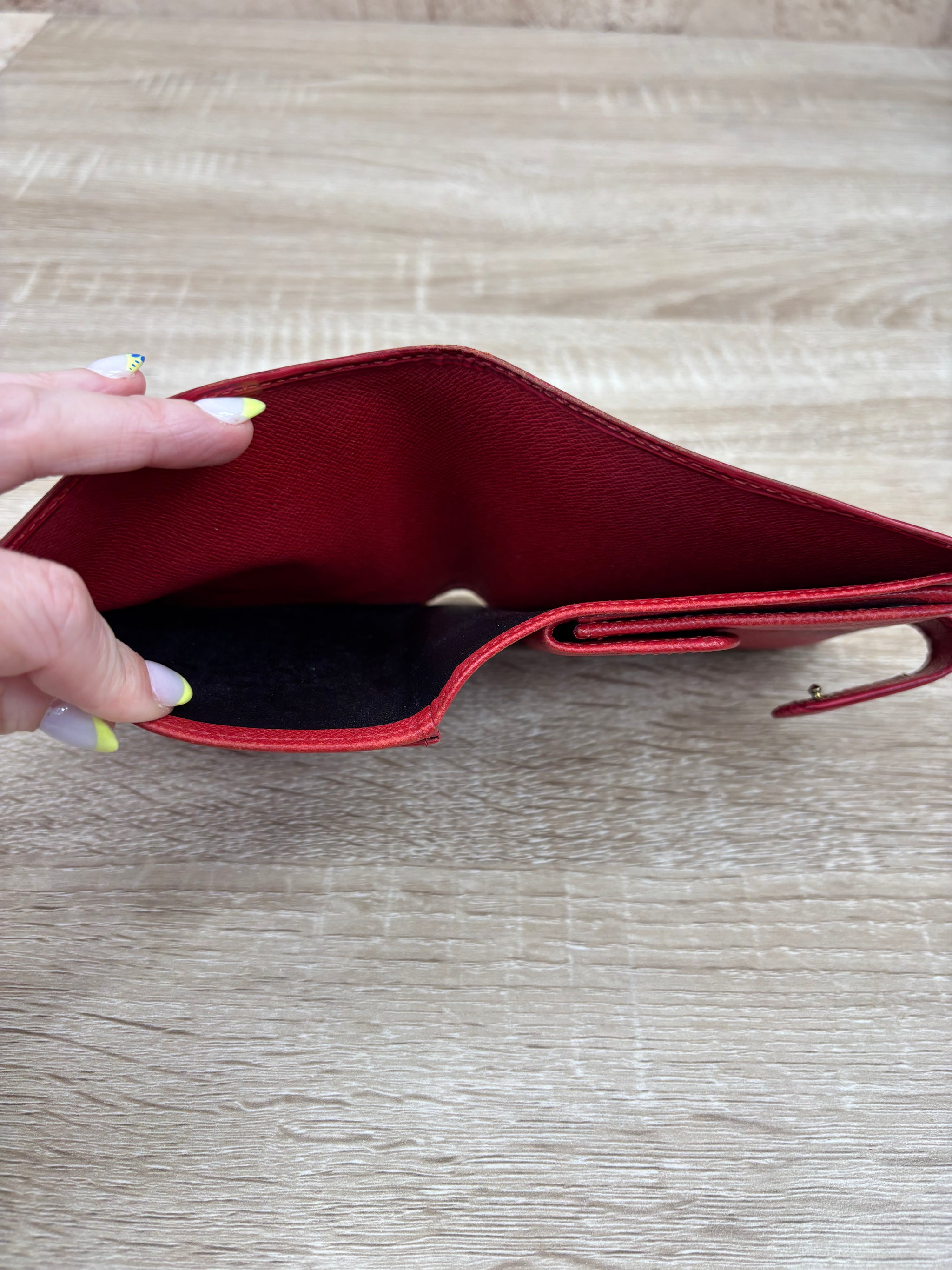 Louis Vuitton Red Epi Leather Compact Wallet
