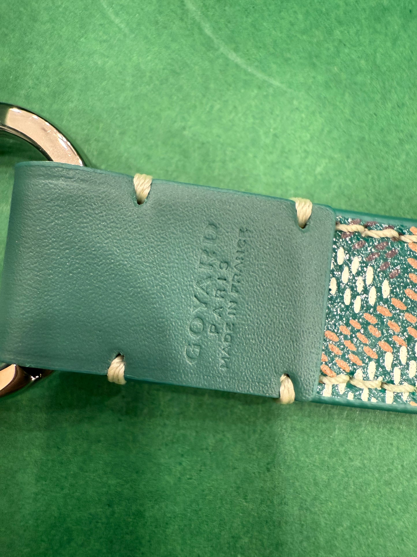 BRAND NEW- Goyard Green Mousqueton Keychain