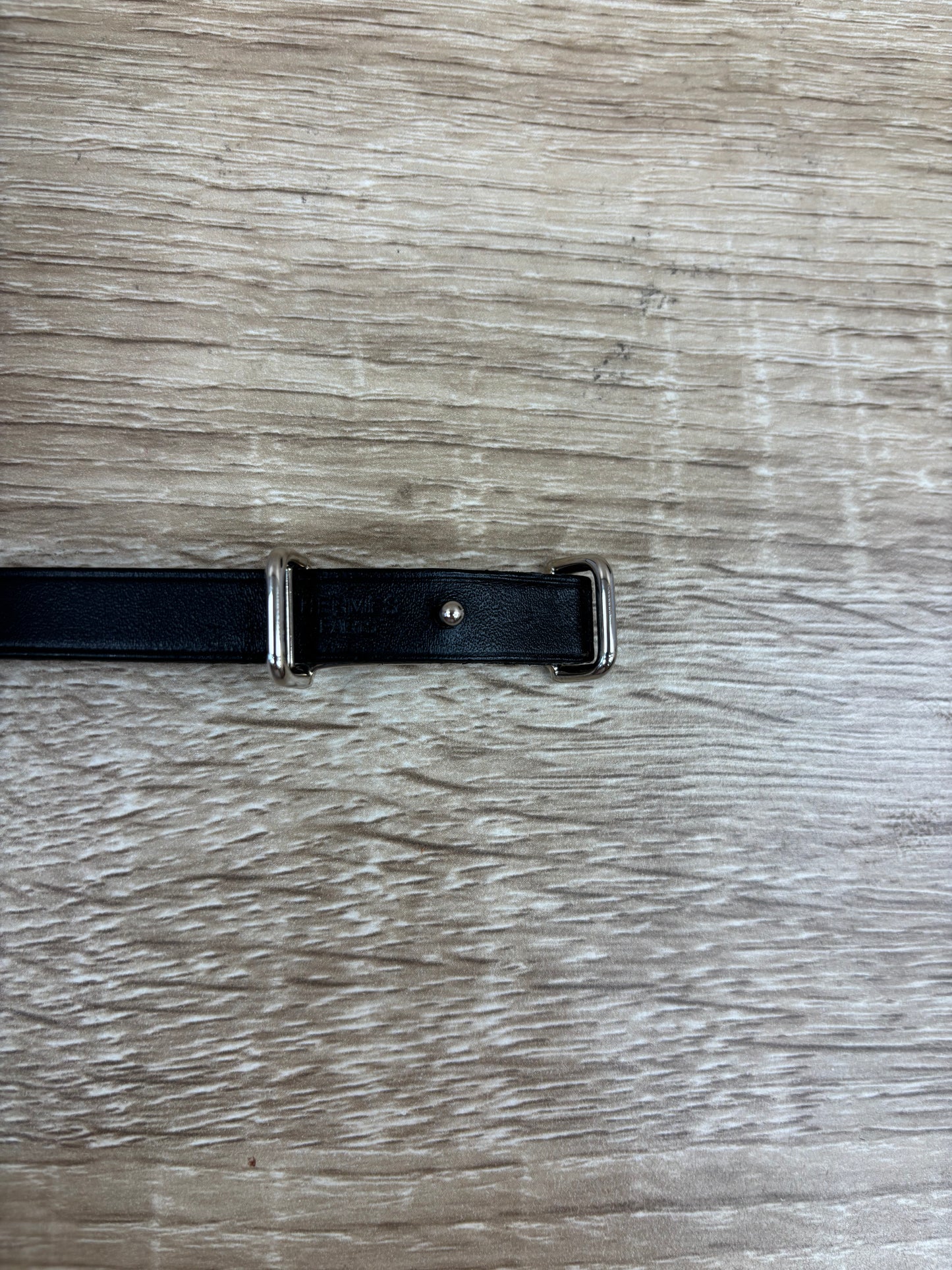 Hermes Black Leather Multi Wrap Bracelet