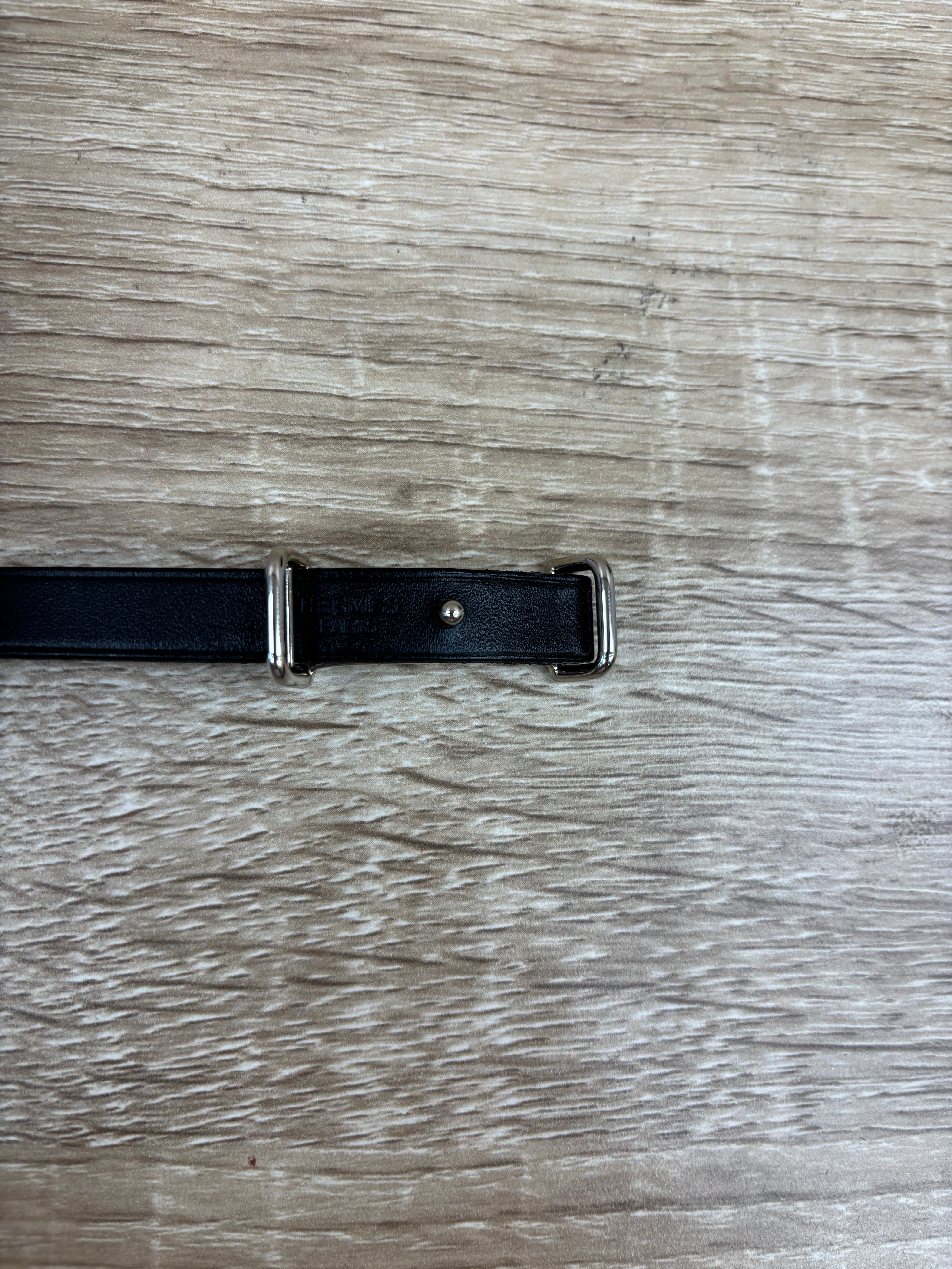 Hermes Black Leather Multi Wrap Bracelet