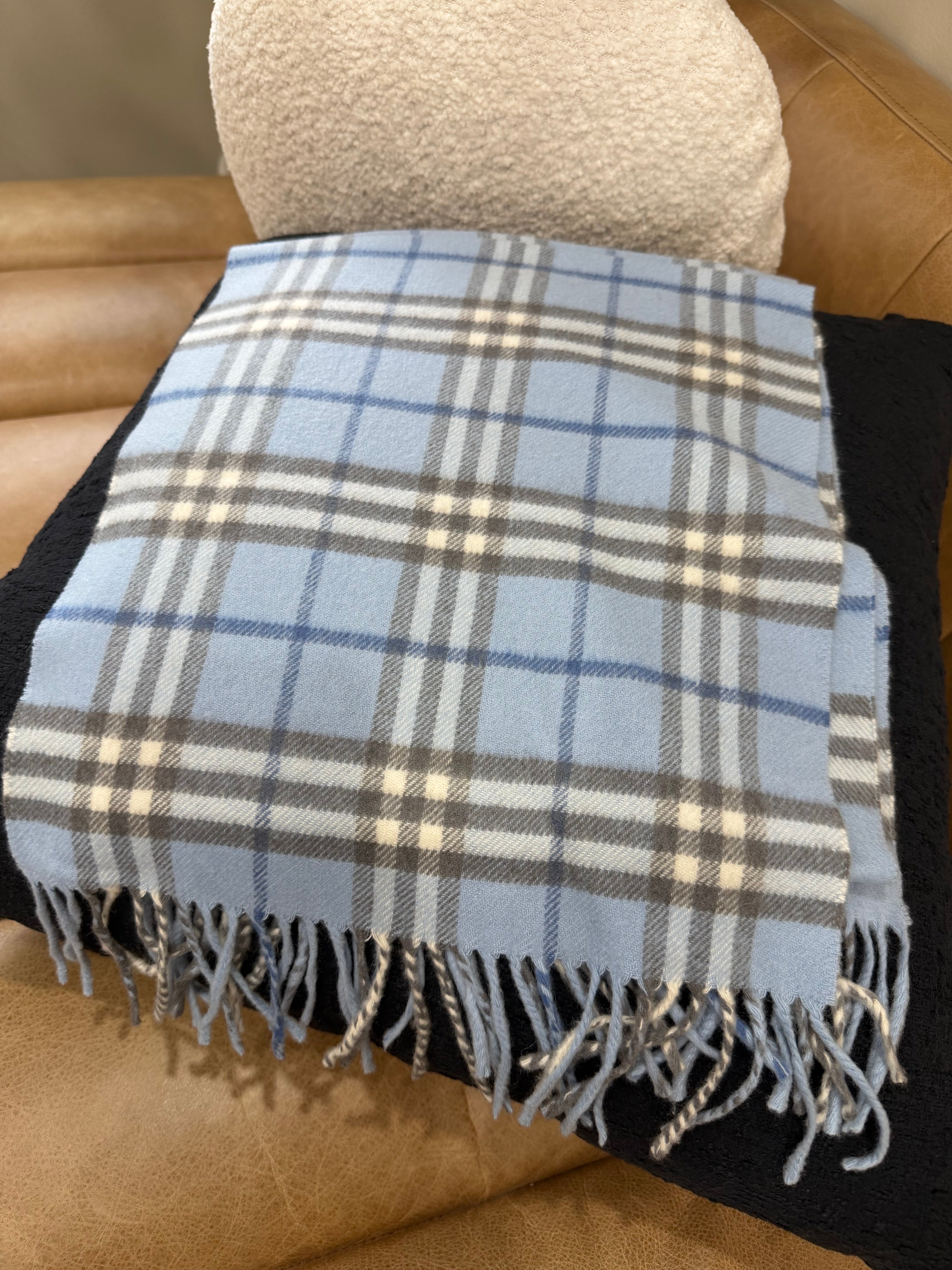 Burberry Vintage Sky Blue Novacheck Scarf