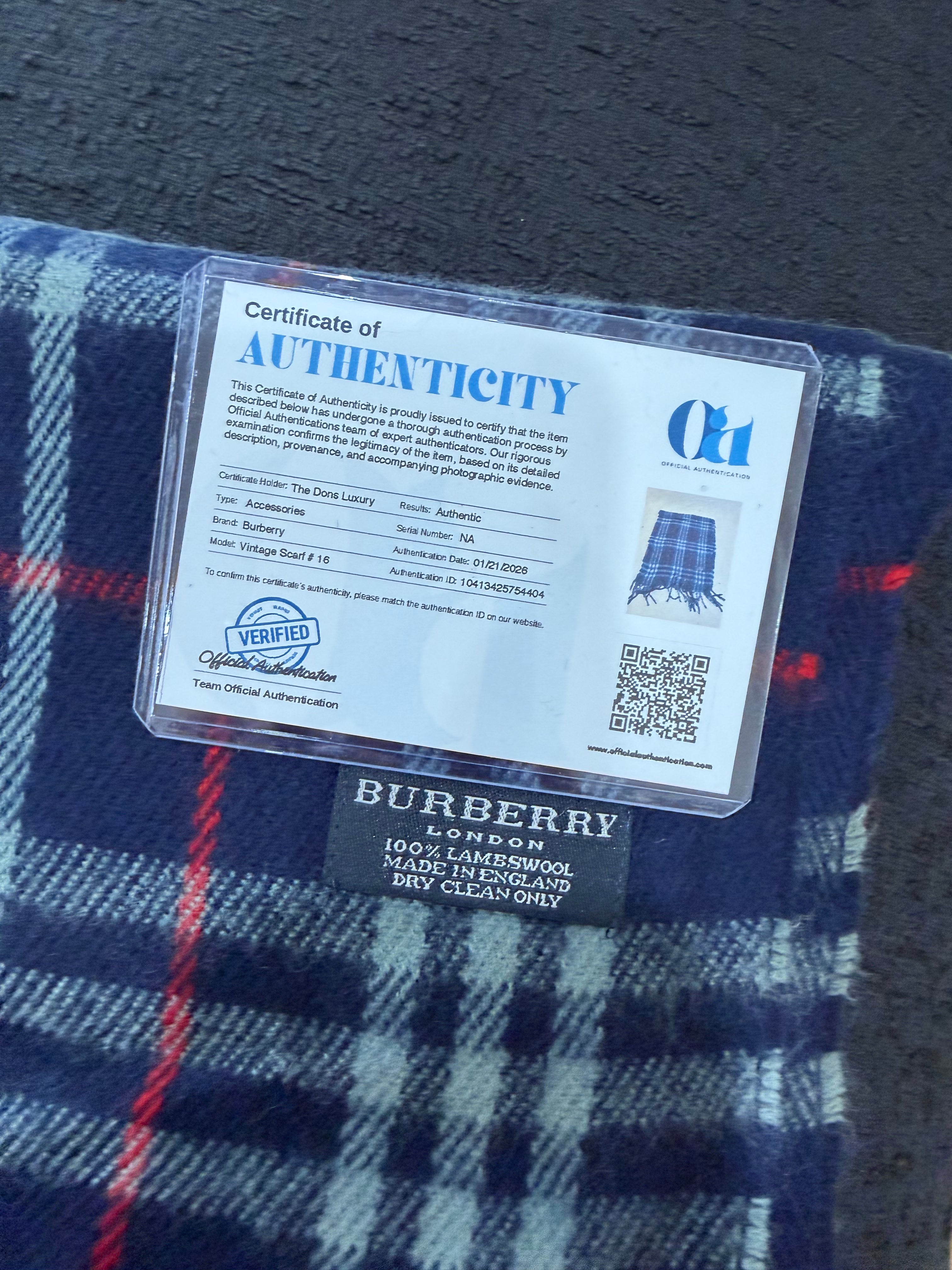 Burberry Vintage Blue Novacheck Scarf