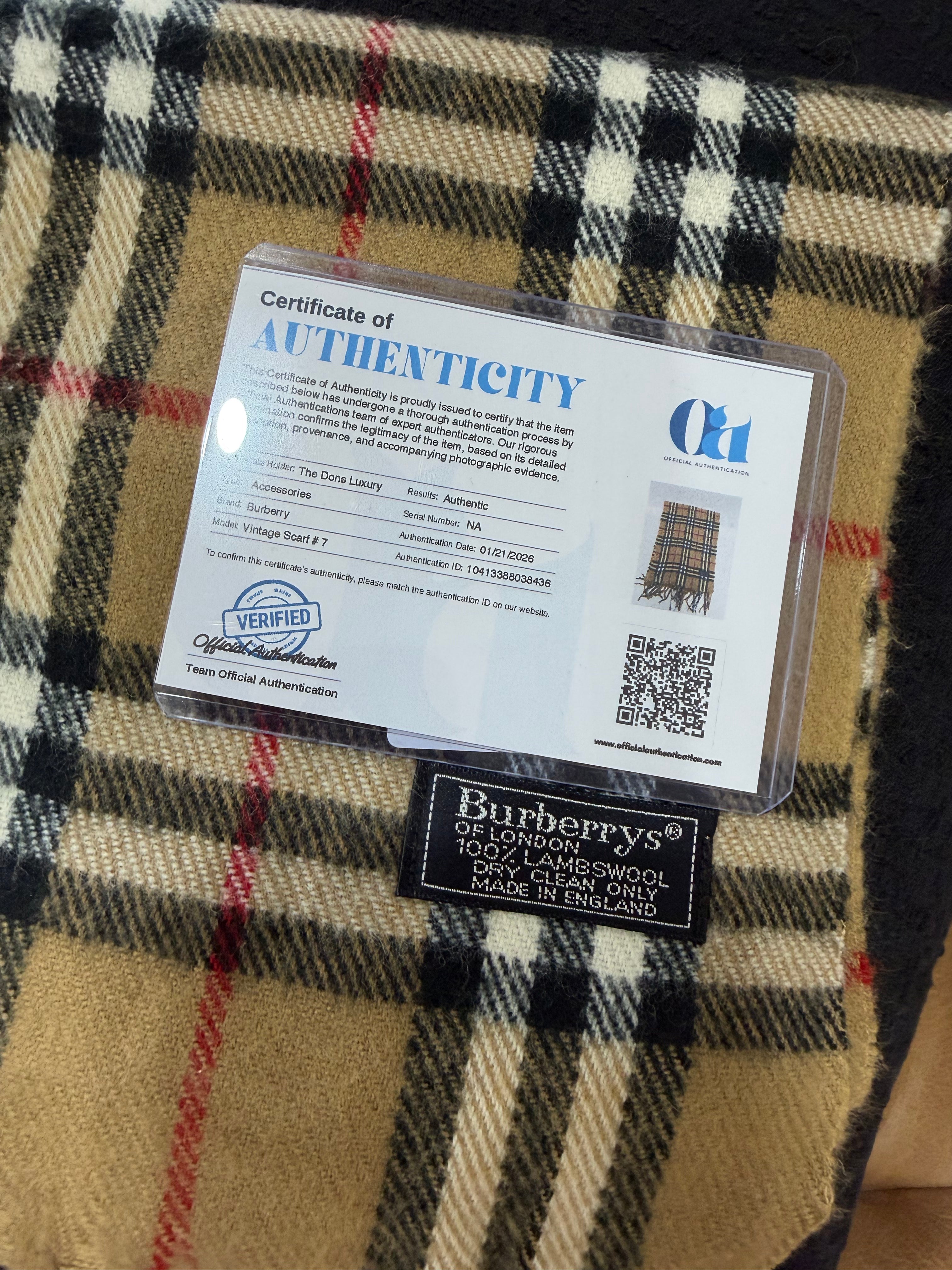 Burberry Vintage Tan Novacheck Scarf