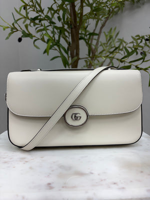 *DONS DROP* Gucci White Leather Petite GG Crossbody Bag