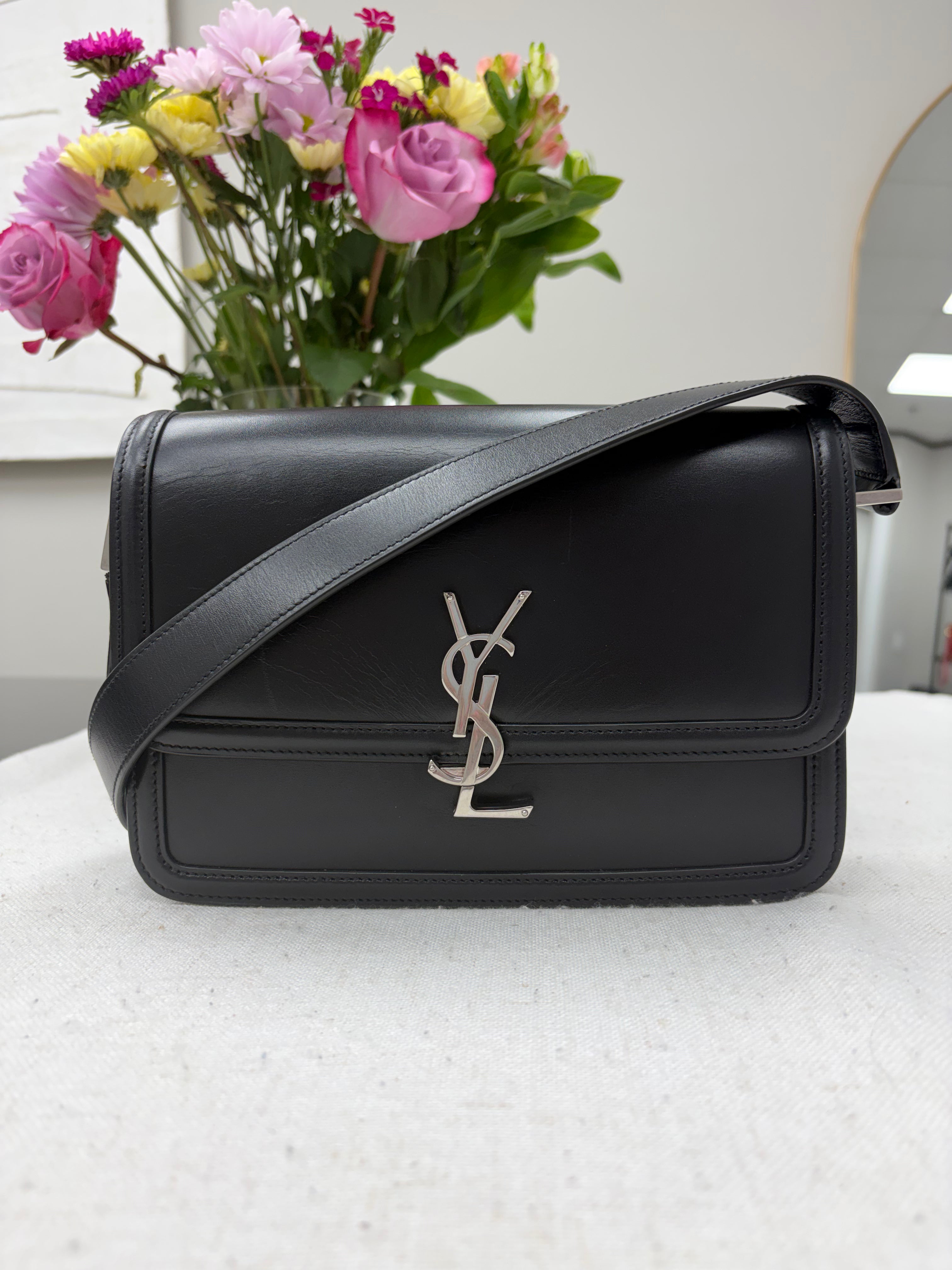 *DONS DROP* Saint Laurent YSL Black Leather Solferino Crossbody Bag