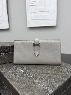 *DONS DROP* Hermes Grey Leather Bearn Wallet