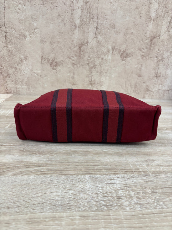 Hermes Red Canvas Tote