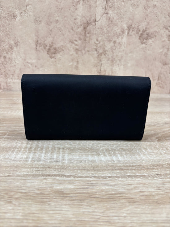 Prada Black Nylon Long Snap Wallet