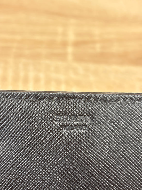 Prada Black Nylon Long Snap Wallet