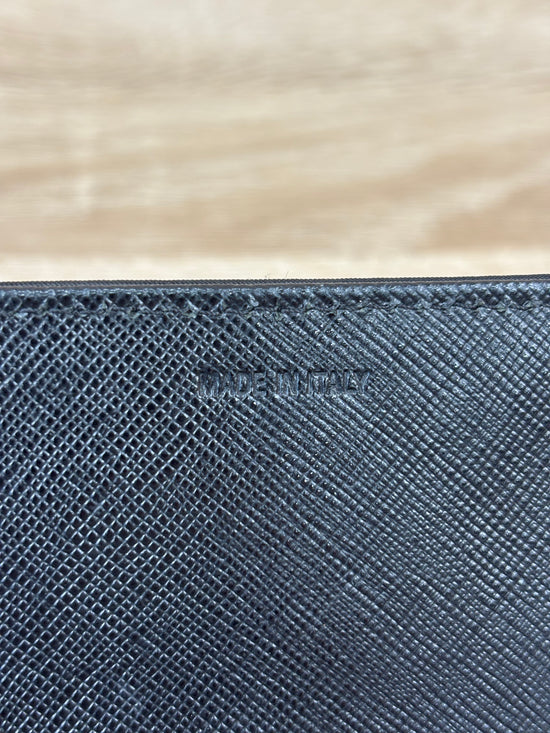 Prada Black Nylon Long Snap Wallet