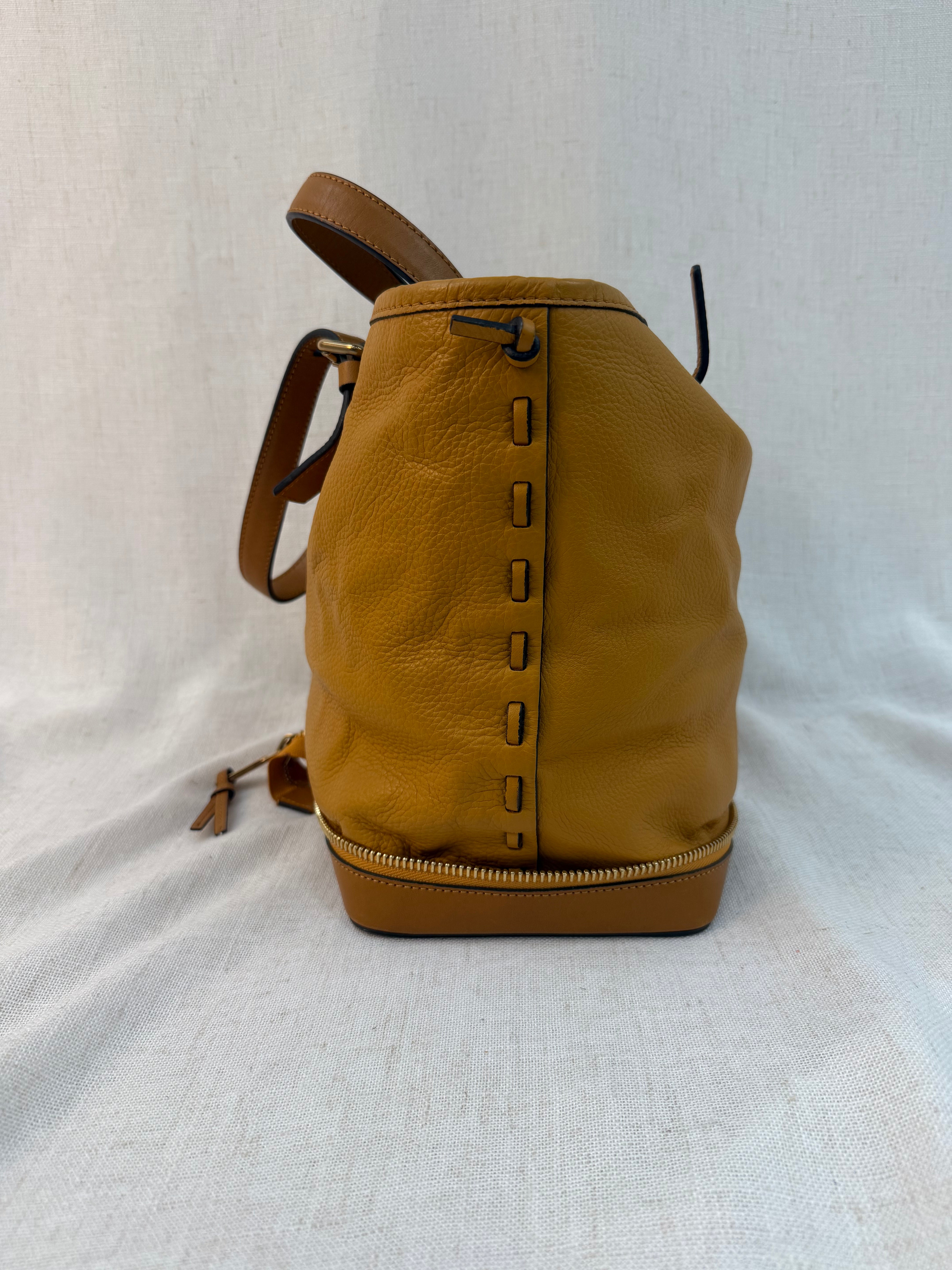 Chloe Yellow Leather Ellen Tote Bag