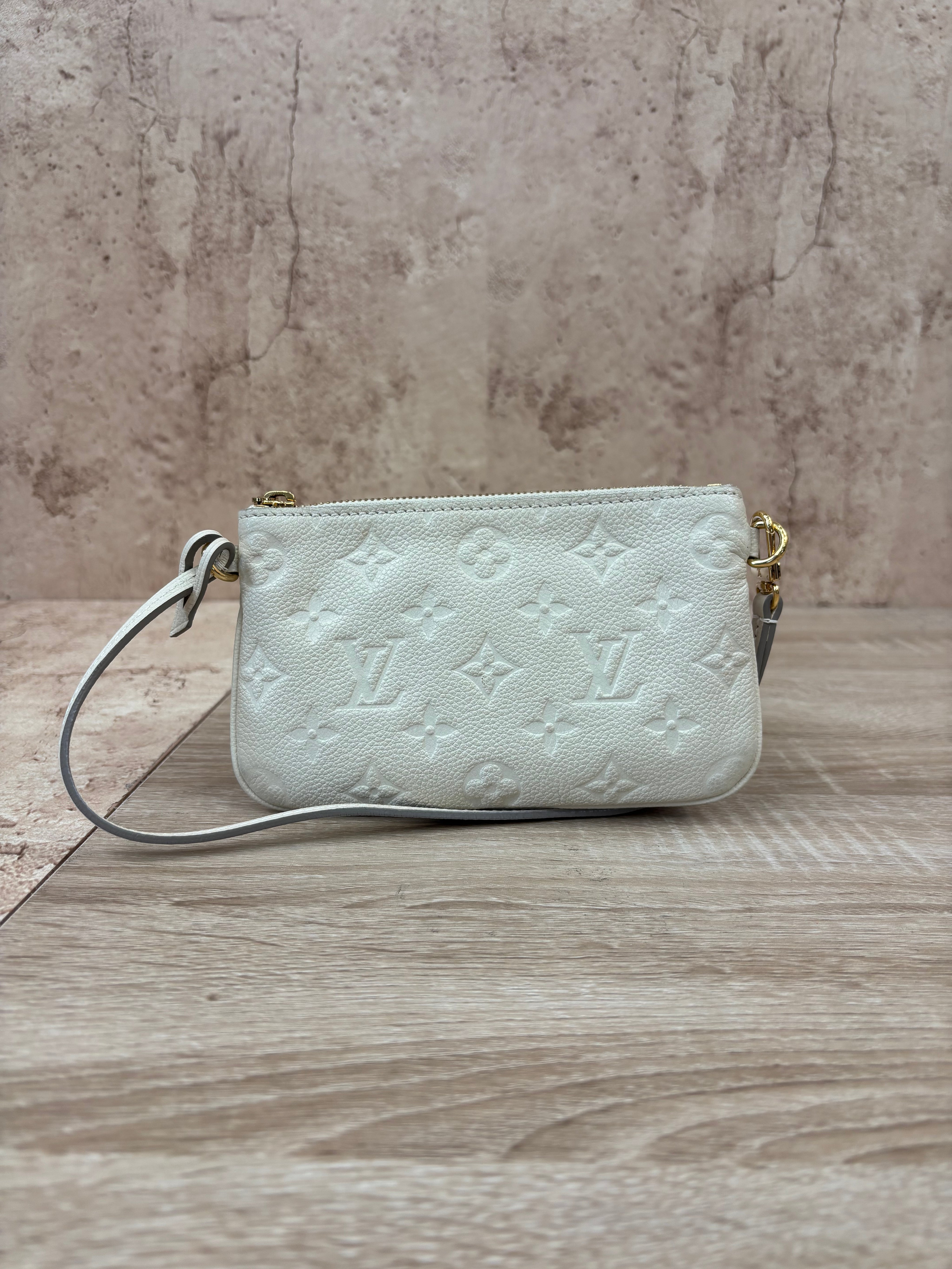 Louis Vuitton Cream Empreinte Leather Pochette