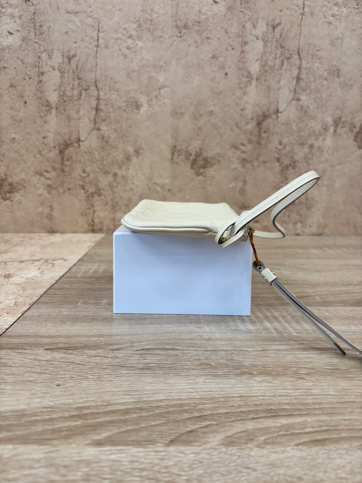 Louis Vuitton Cream Empreinte Leather Pochette