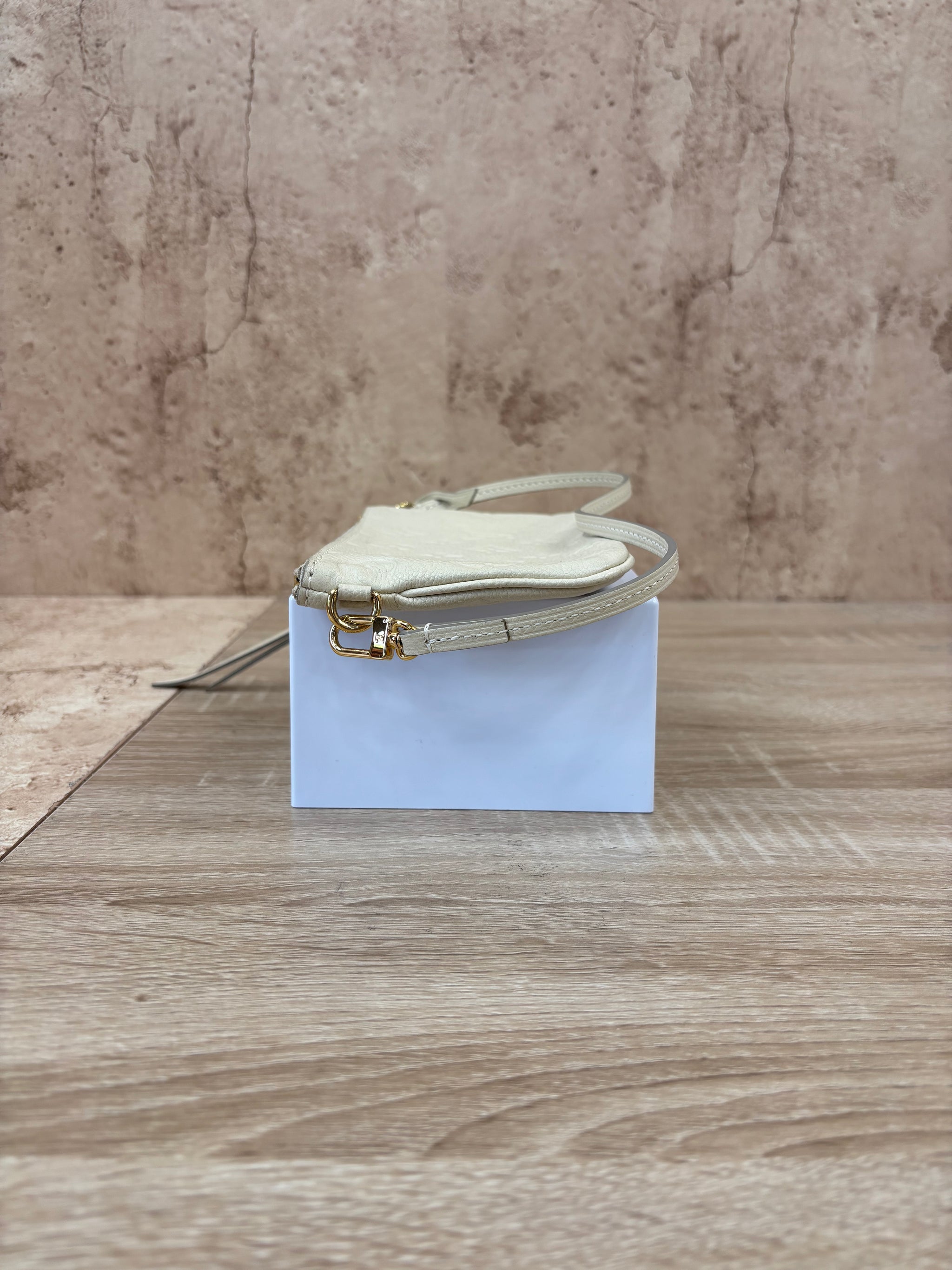 Louis Vuitton Cream Empreinte Leather Pochette