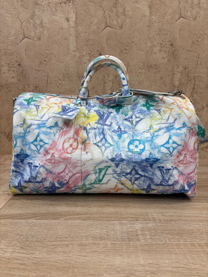 LIKE NEW- Louis Vuitton Pastel Keepall 50 Bandouliere