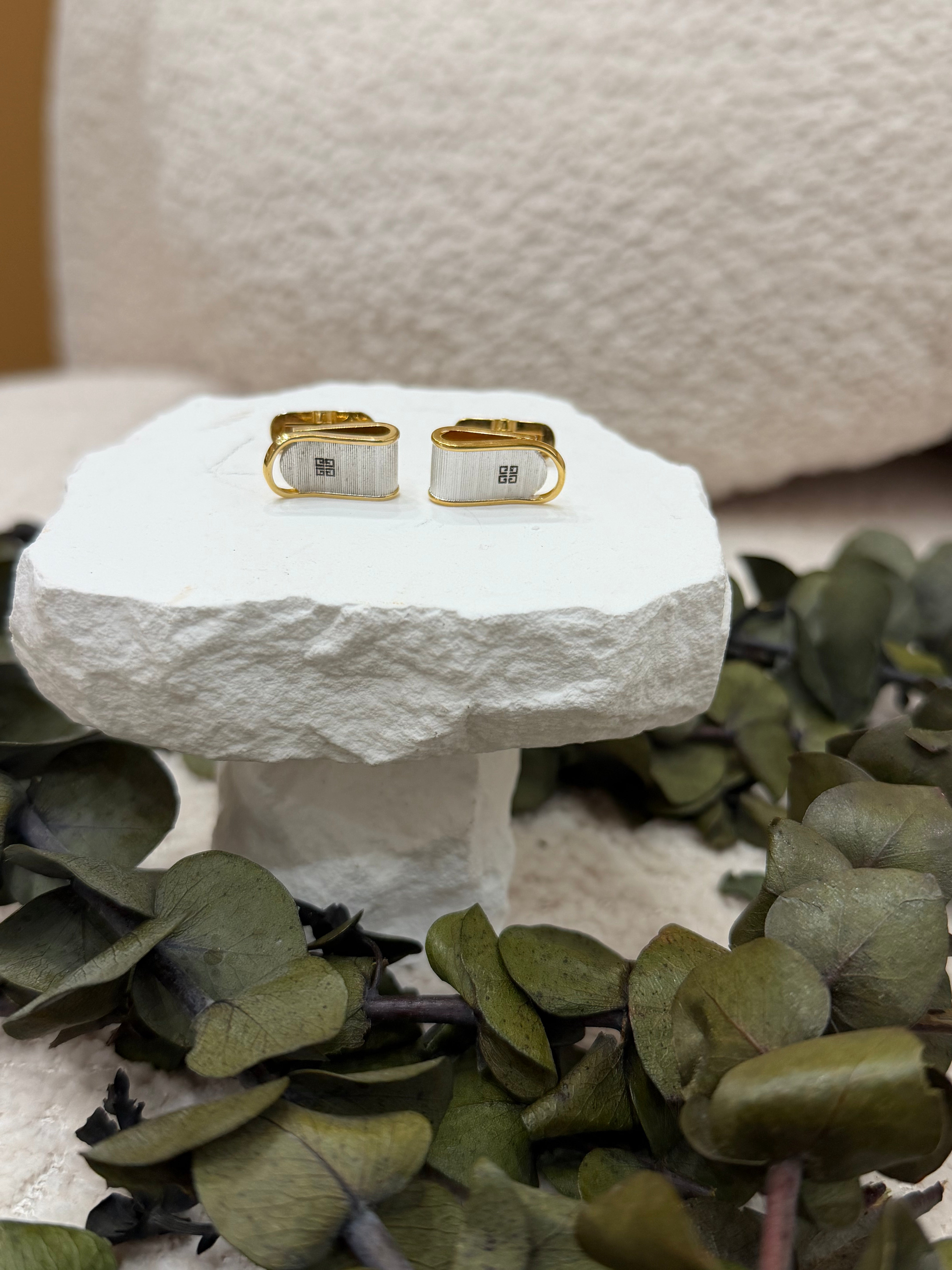 Givenchy Gold And Silver Cufflinks