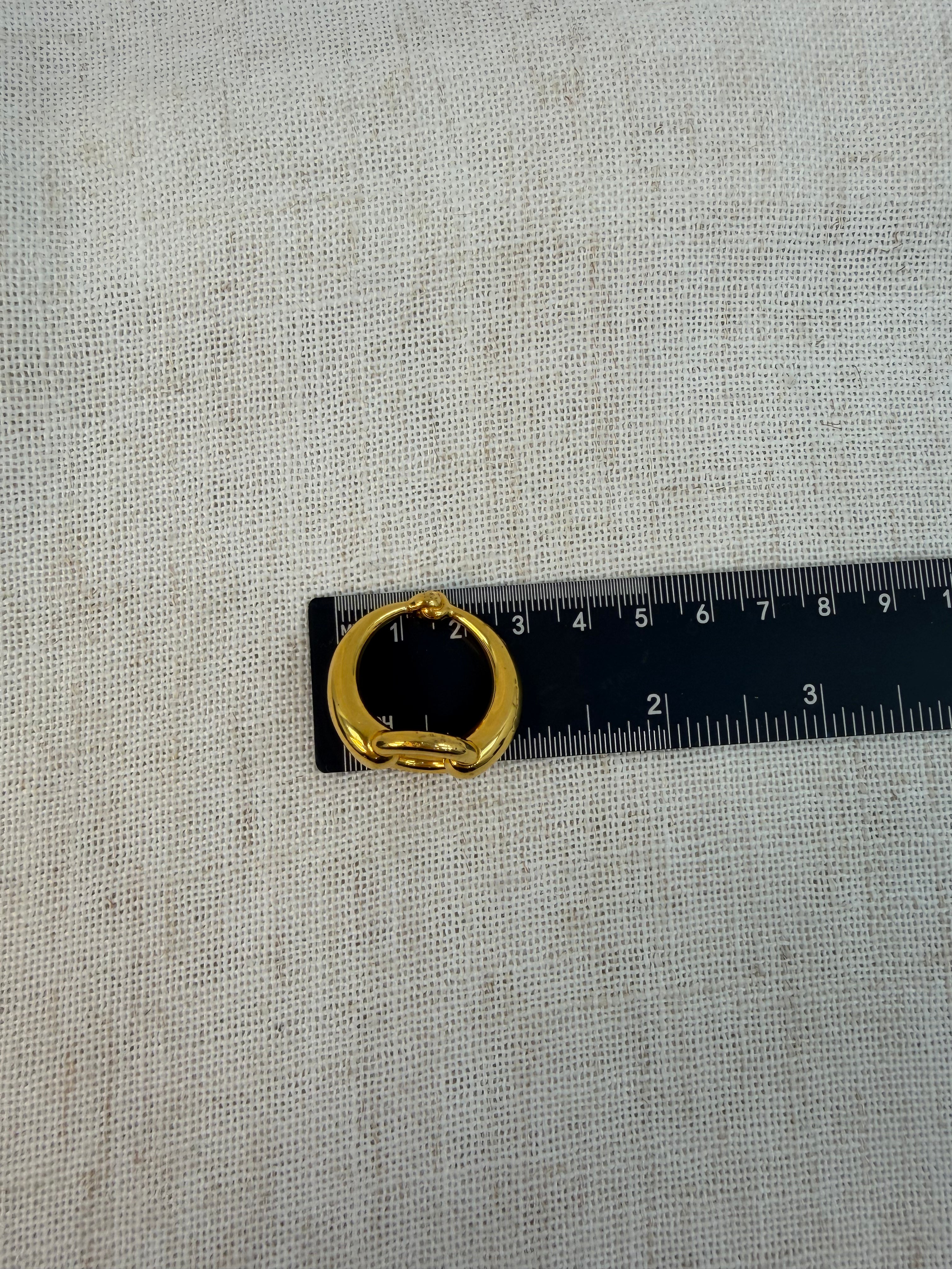 Hermes Gold Circle Scarf Ring