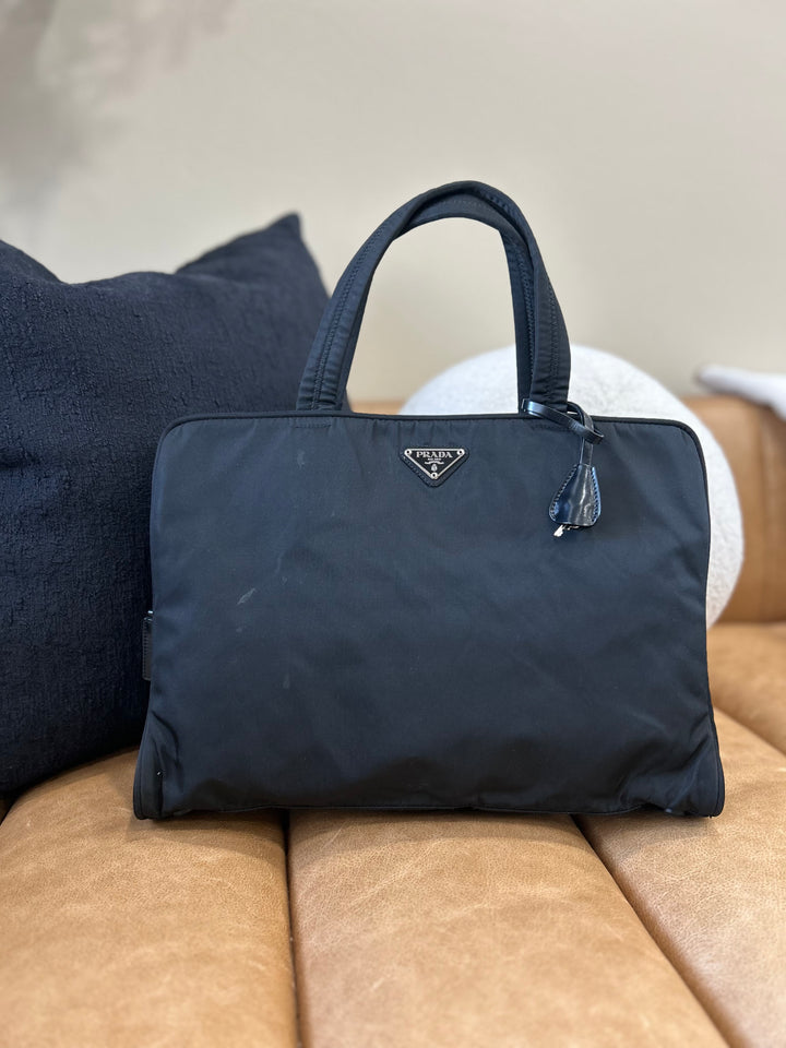Prada Black Nylon Tote