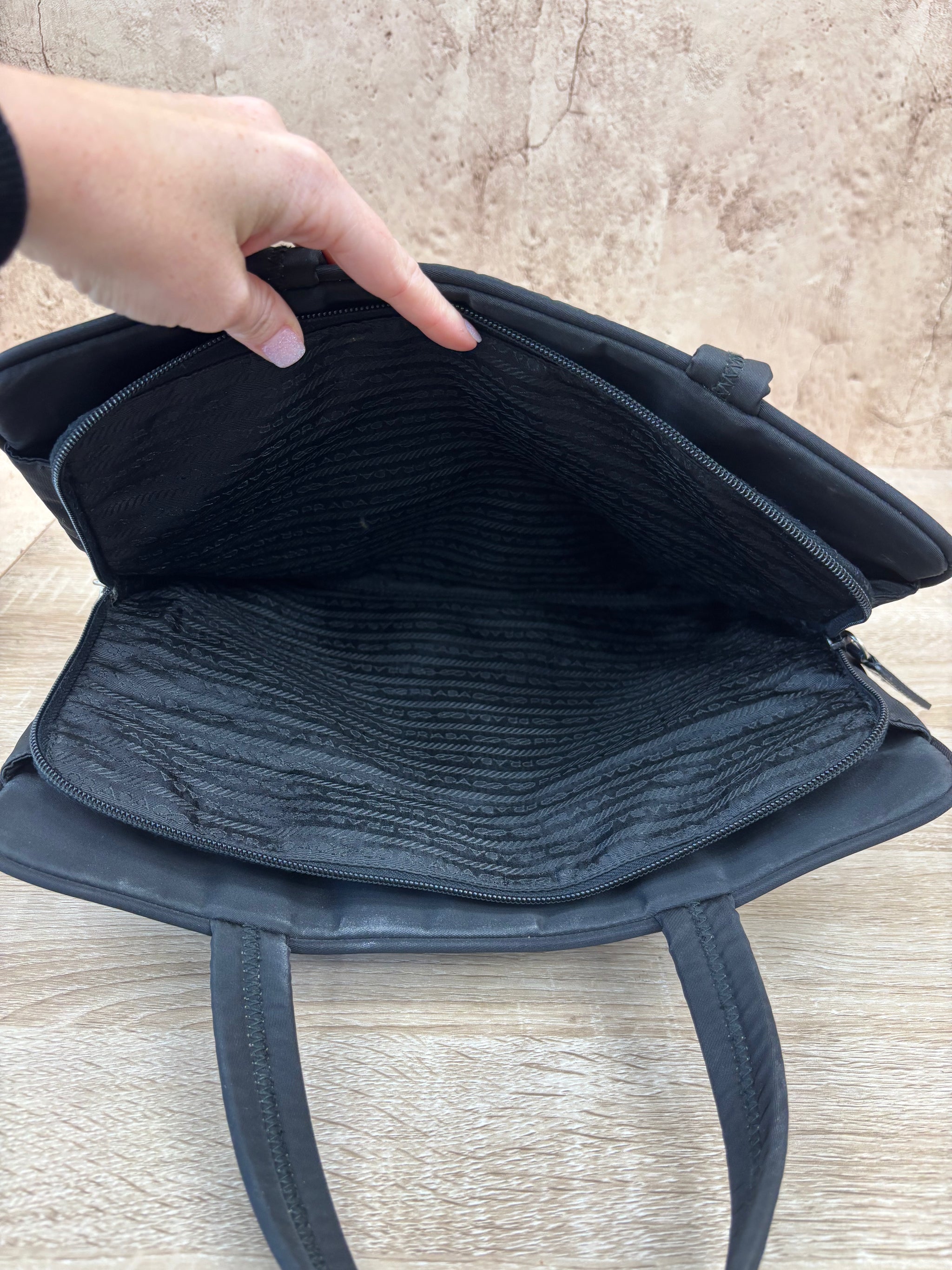 Prada Black Nylon Tote