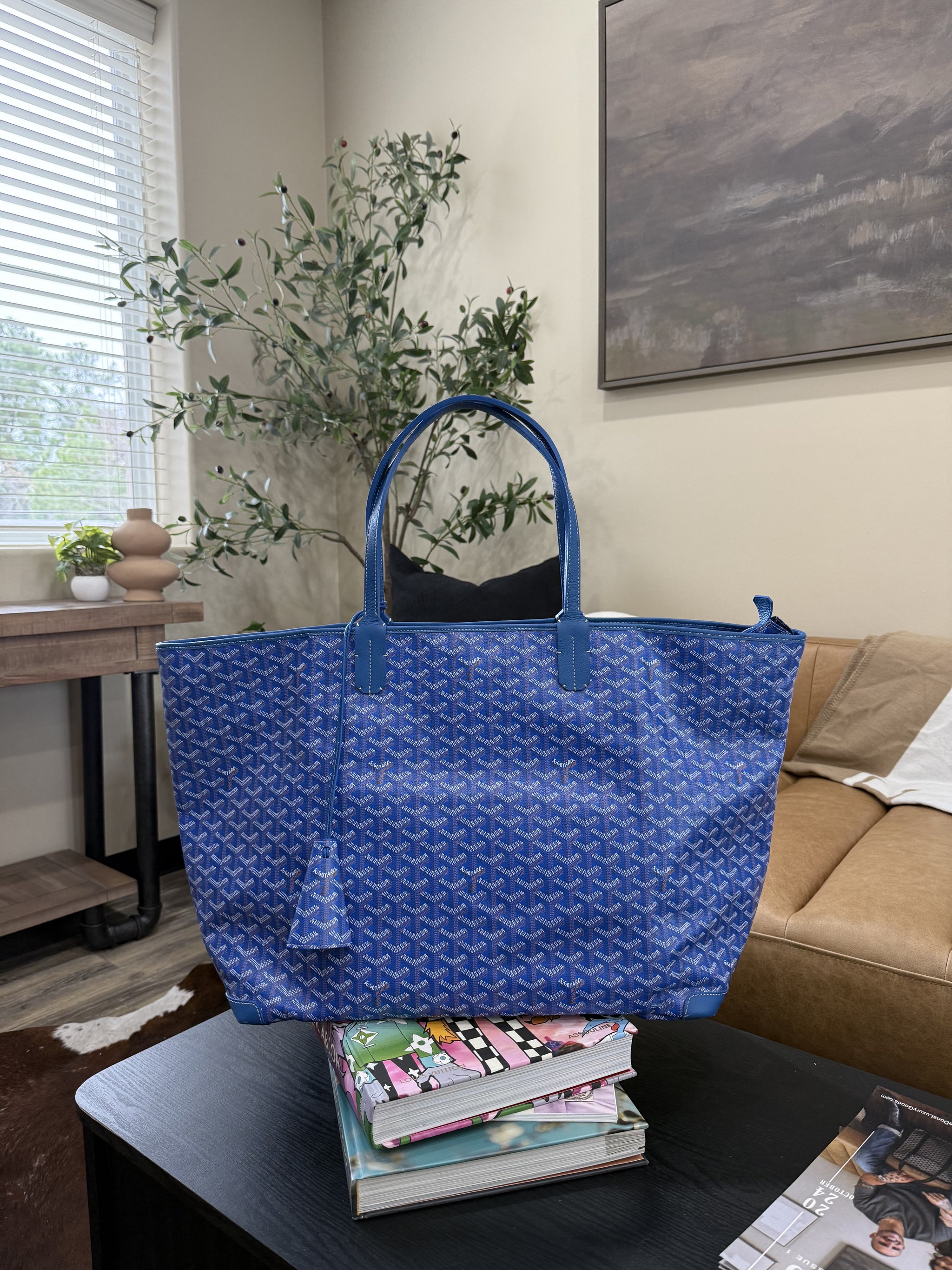 Goyard Blue Artois GM Tote Bag