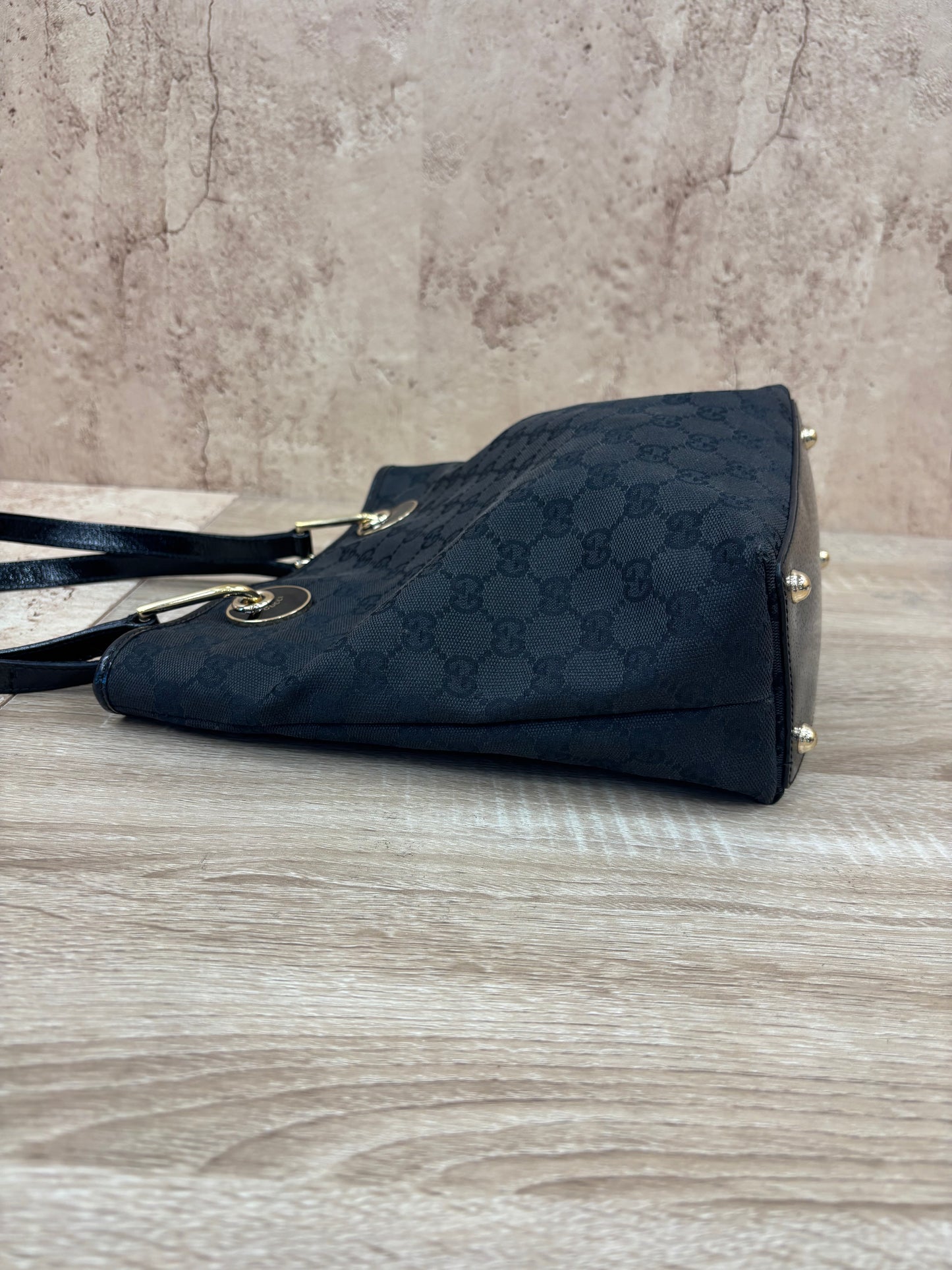 Gucci Black Canvas Eclipse Tote