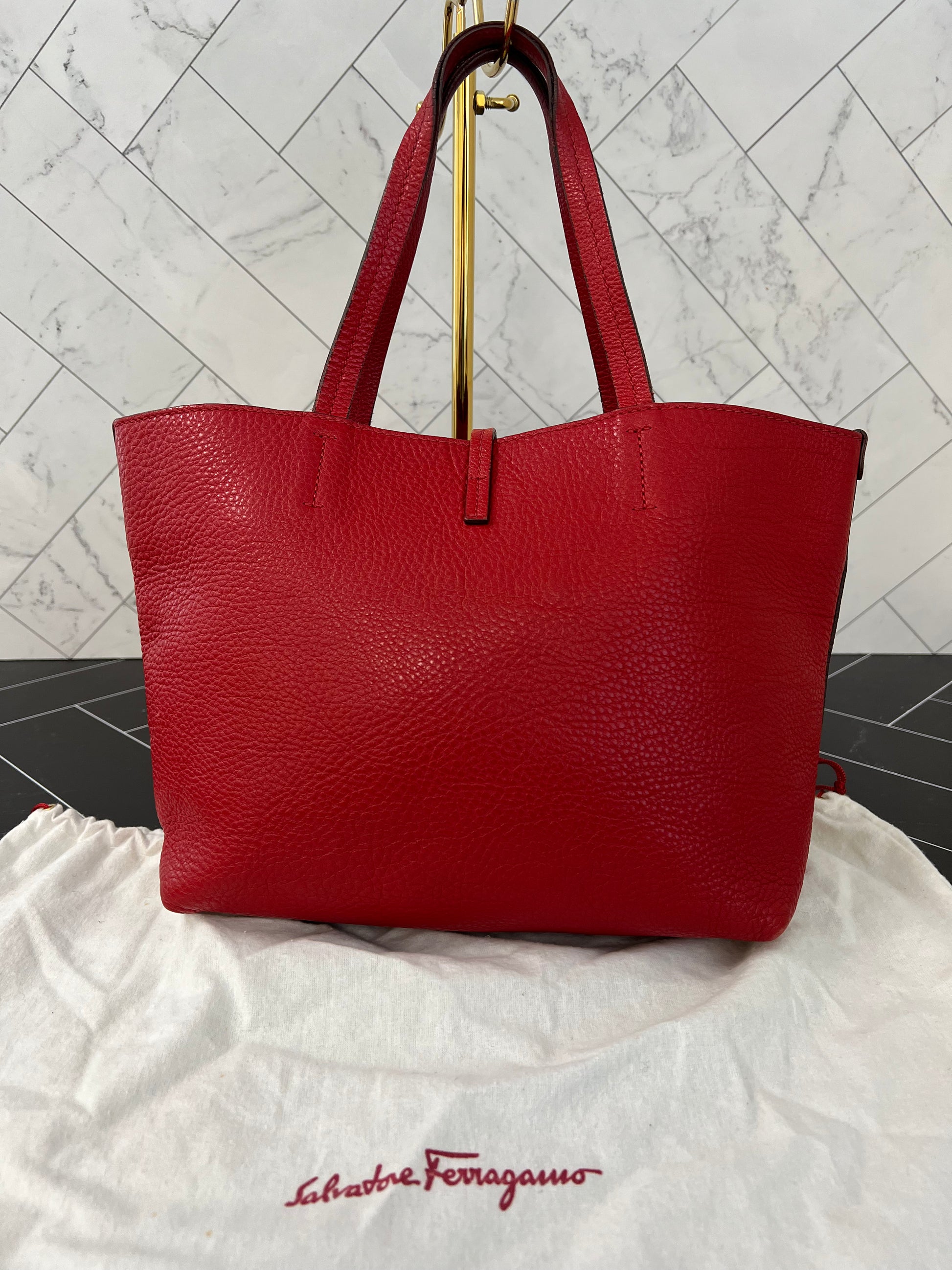 Totes bags Salvatore Ferragamo - Gancini Tote Bag in Caraway Seed