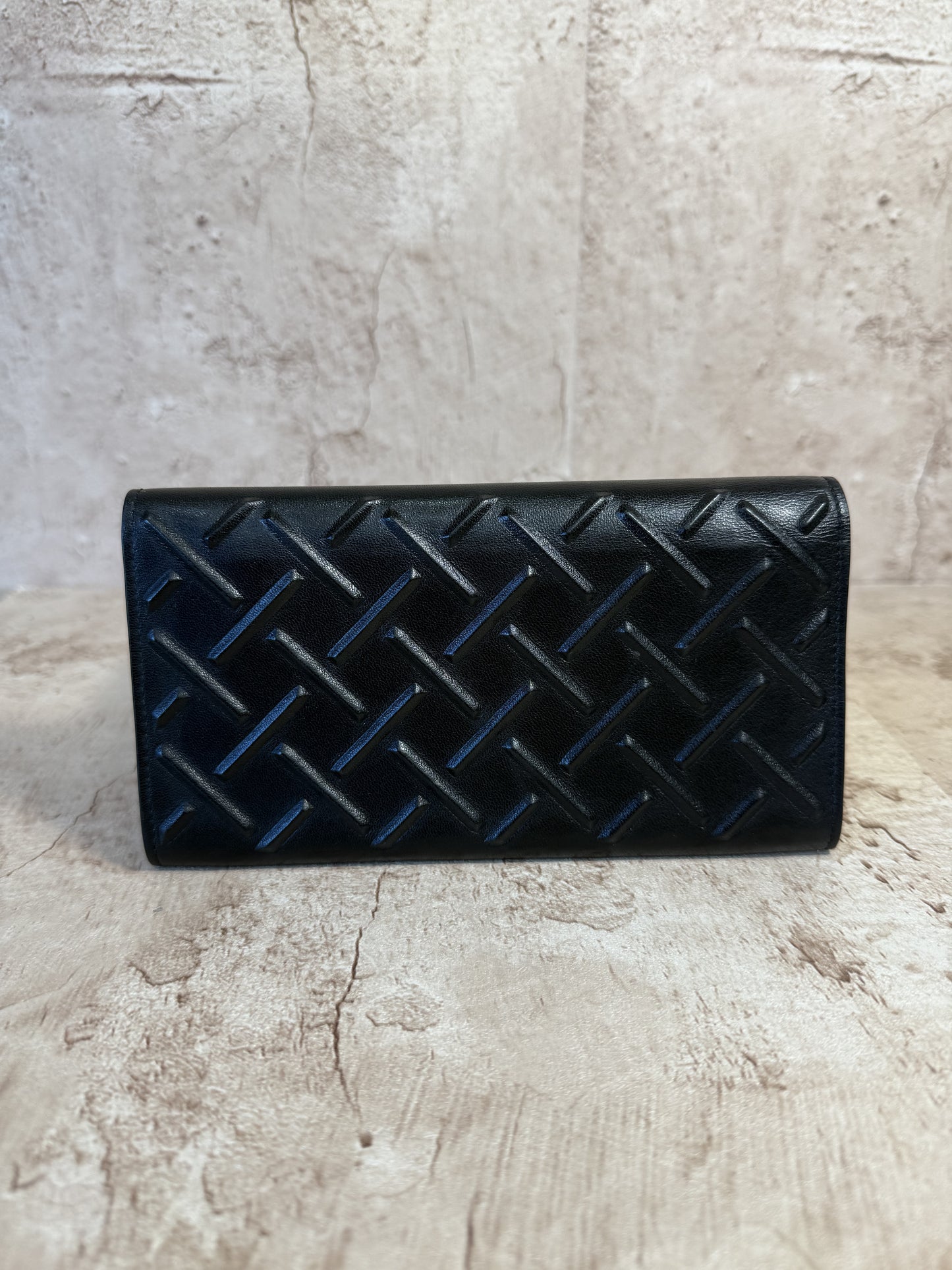 Bottega Black Nappa19 Leather Long Wallet