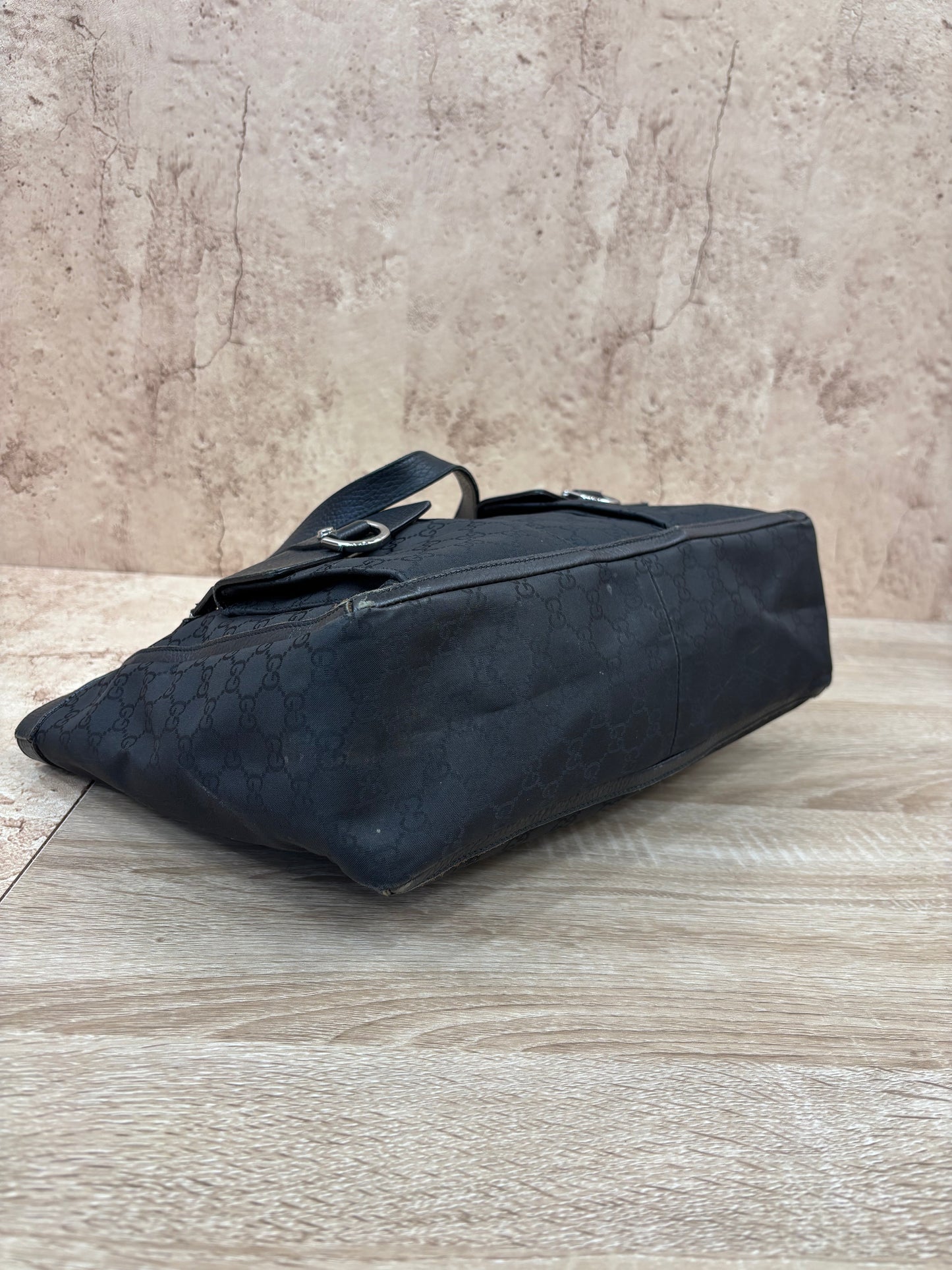 Gucci Black Canvas Abby Tote Bag