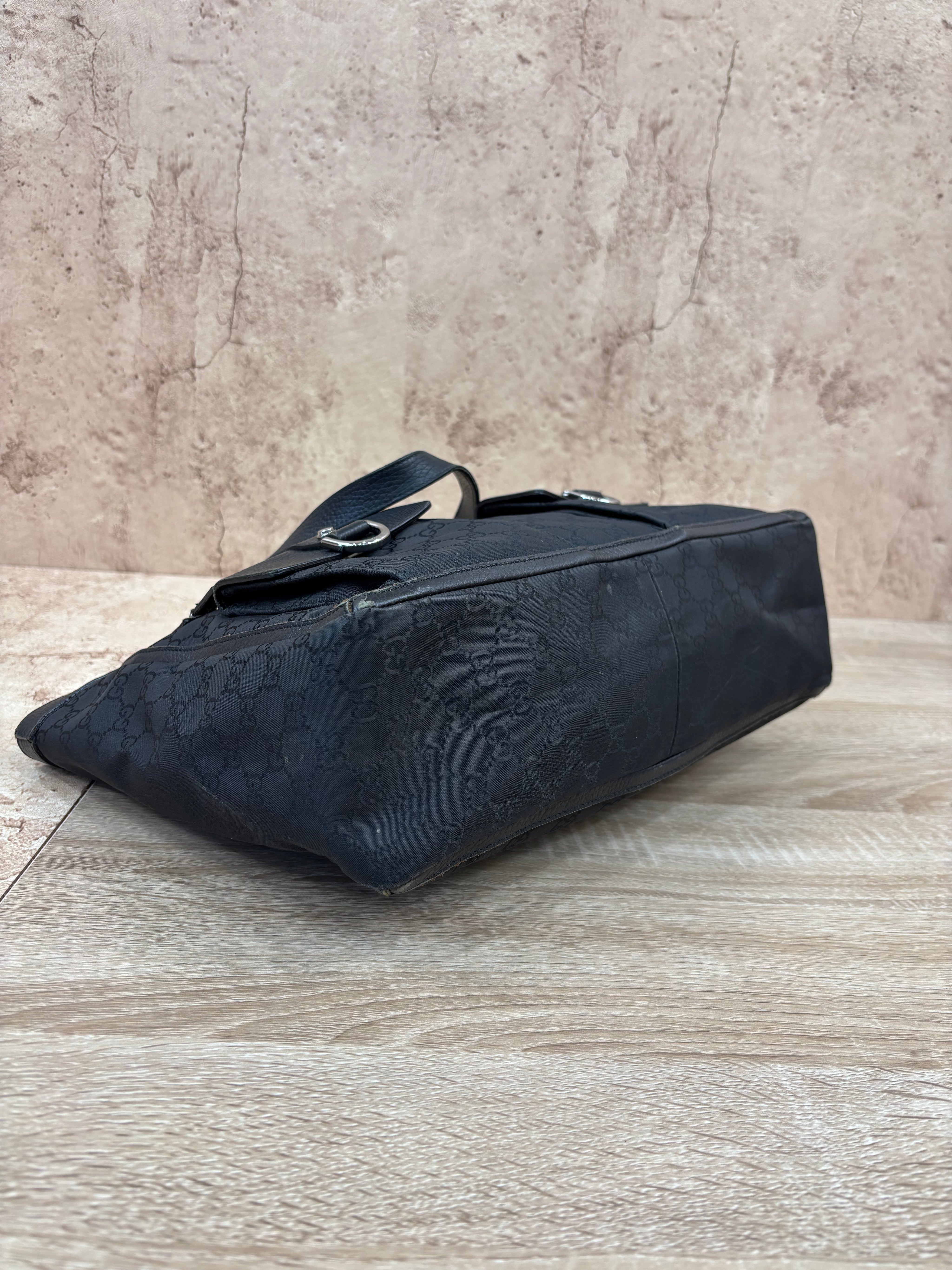 Gucci Black Canvas Abby Tote Bag