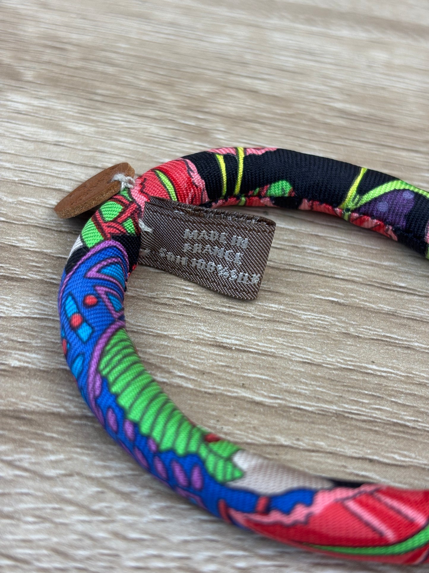 Hermes Floral Print Silk Braclet