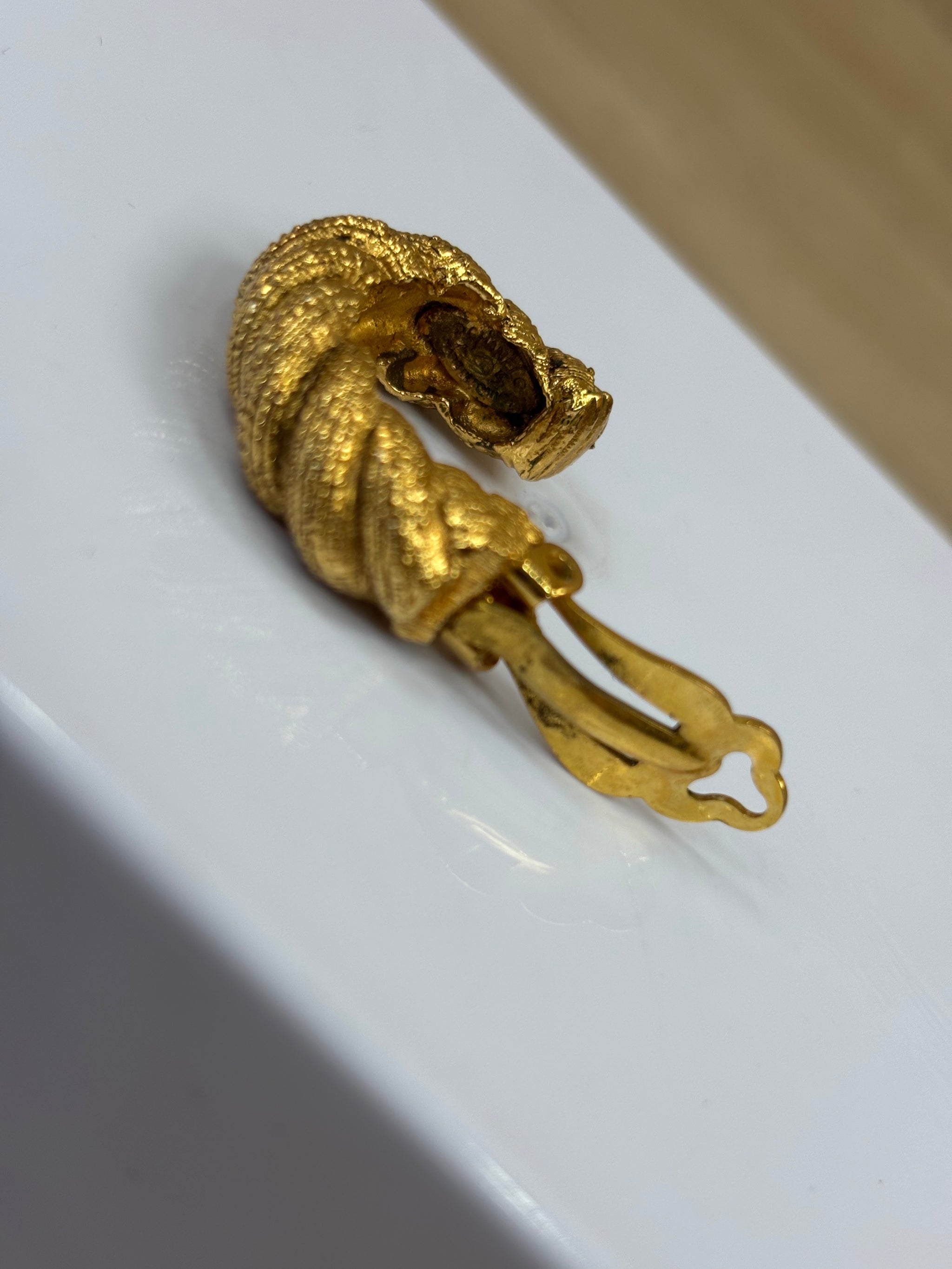 Chanel Gold Twist Hoop Clip On