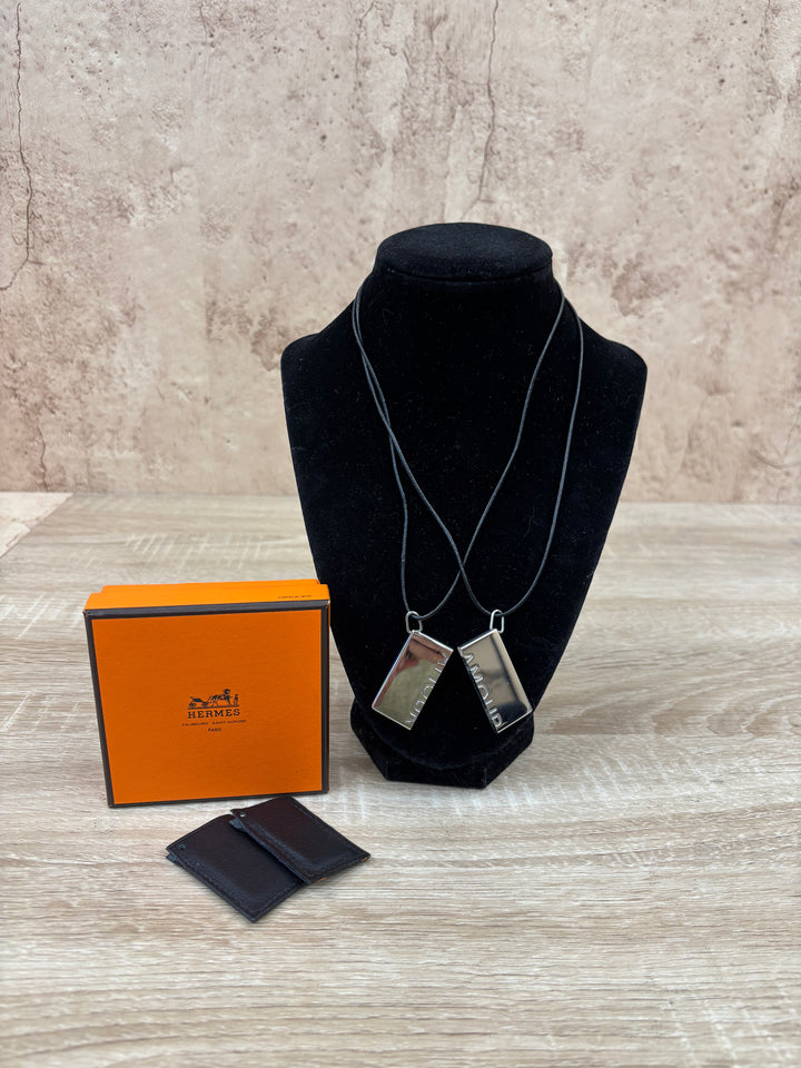 Hermes Silver Amour Necklace Set