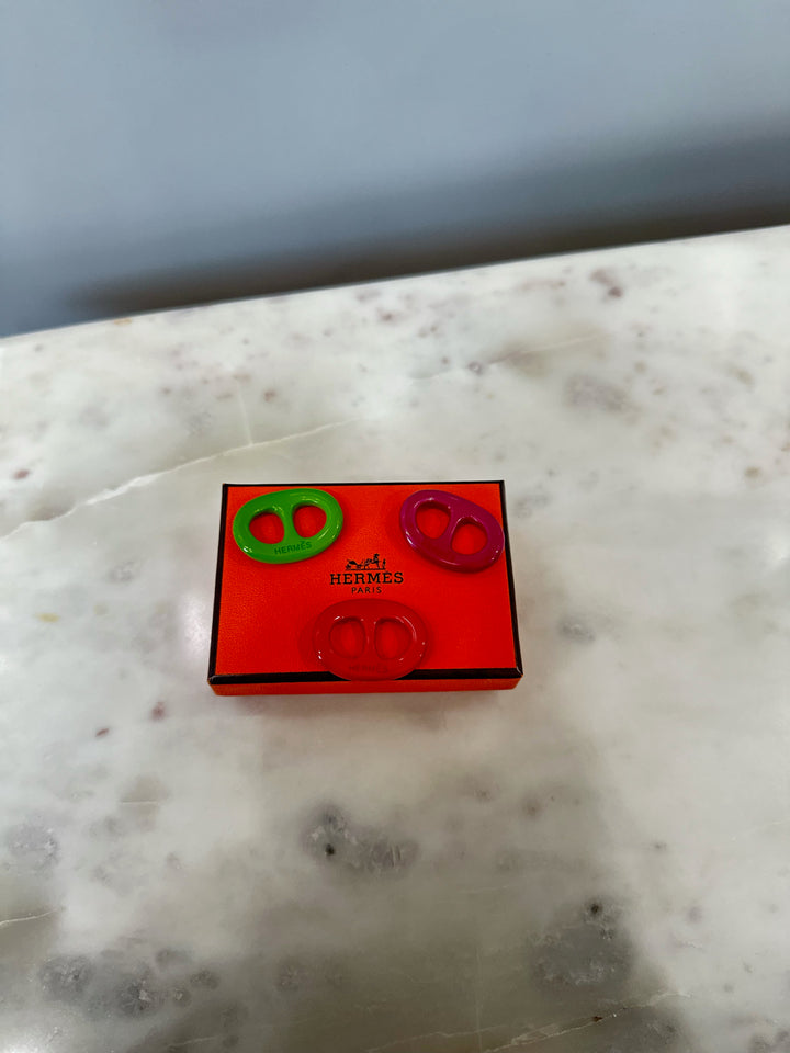 Hermes Multi Colored Tribord Scarf Rings