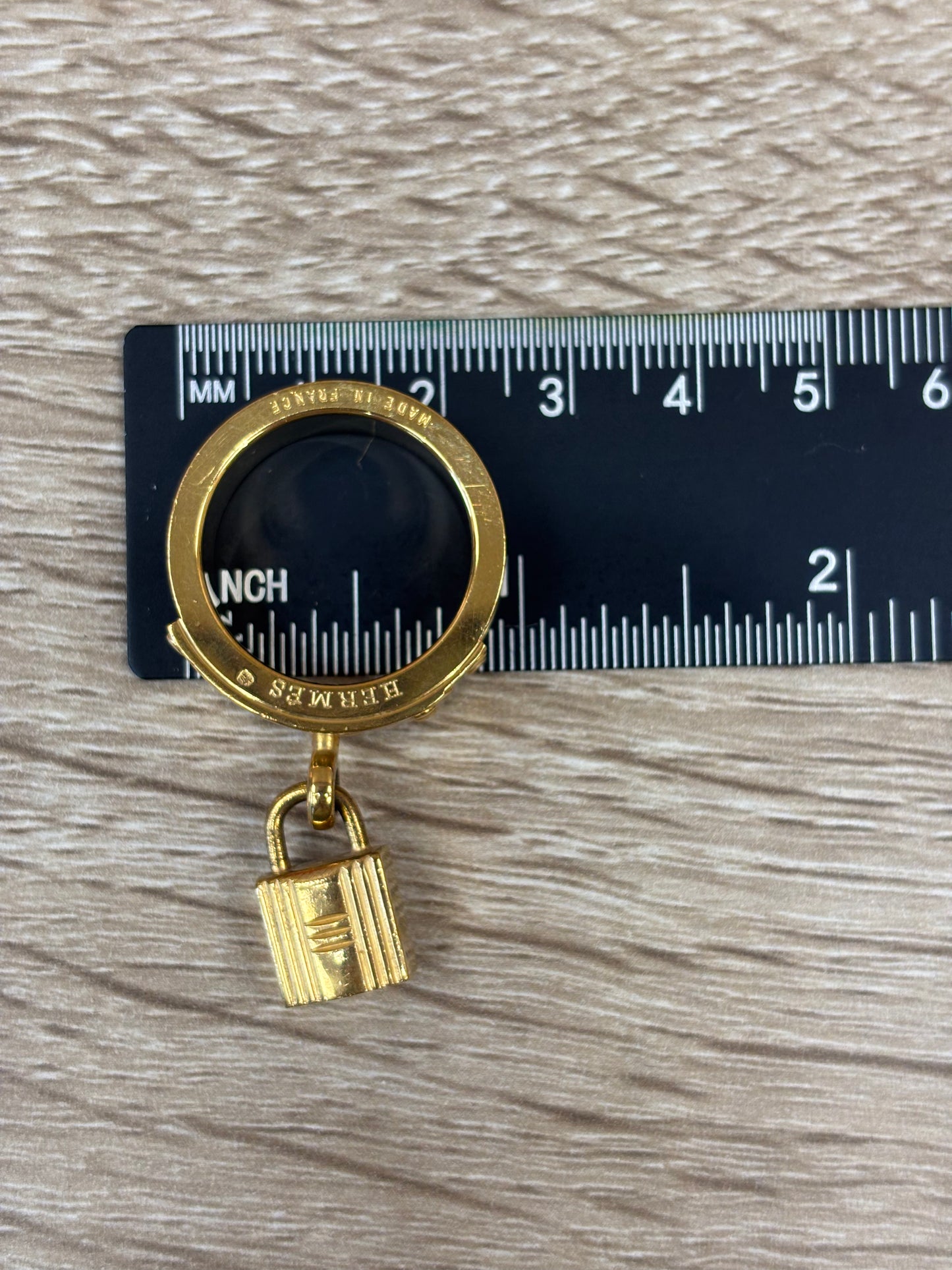 Hermes Red And Gold Kelly Scarf Ring