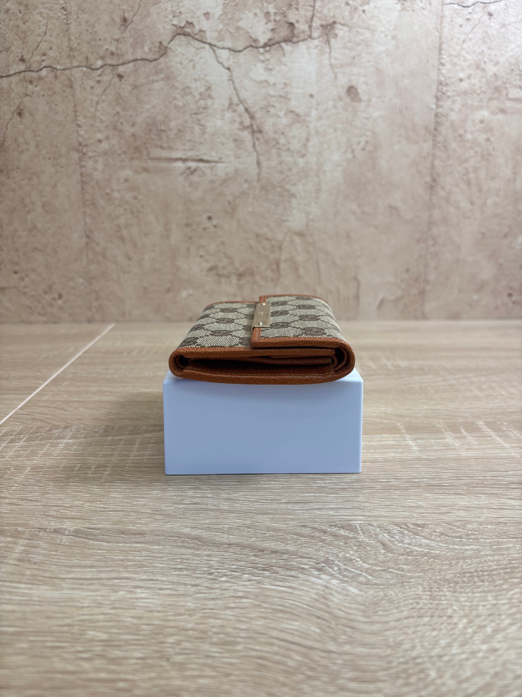 Gucci Brown GG Canvas Compact Wallet