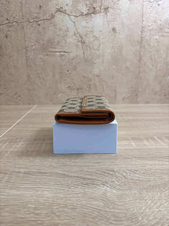 Gucci Brown GG Canvas Compact Wallet