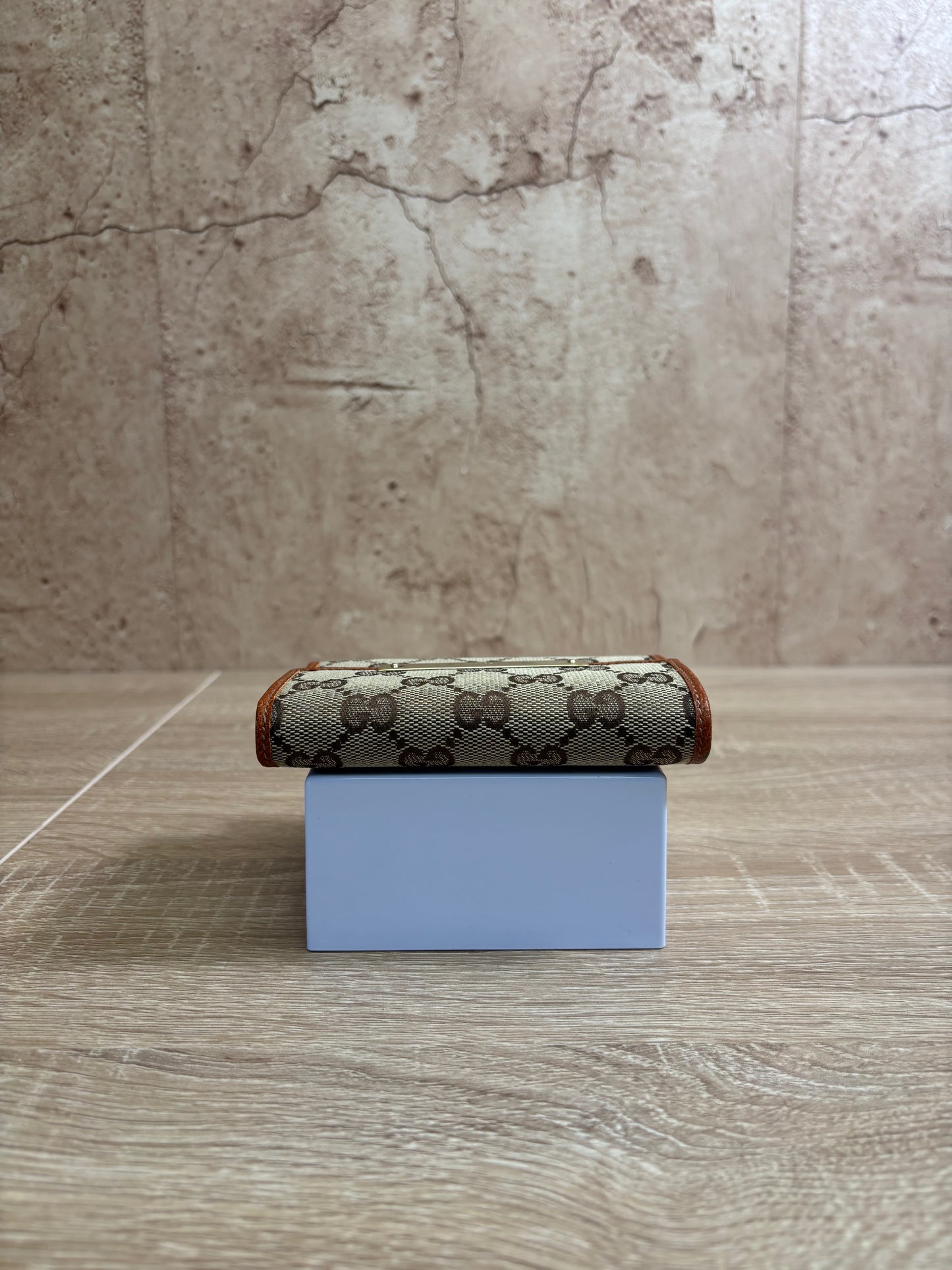 Gucci Brown GG Canvas Compact Wallet