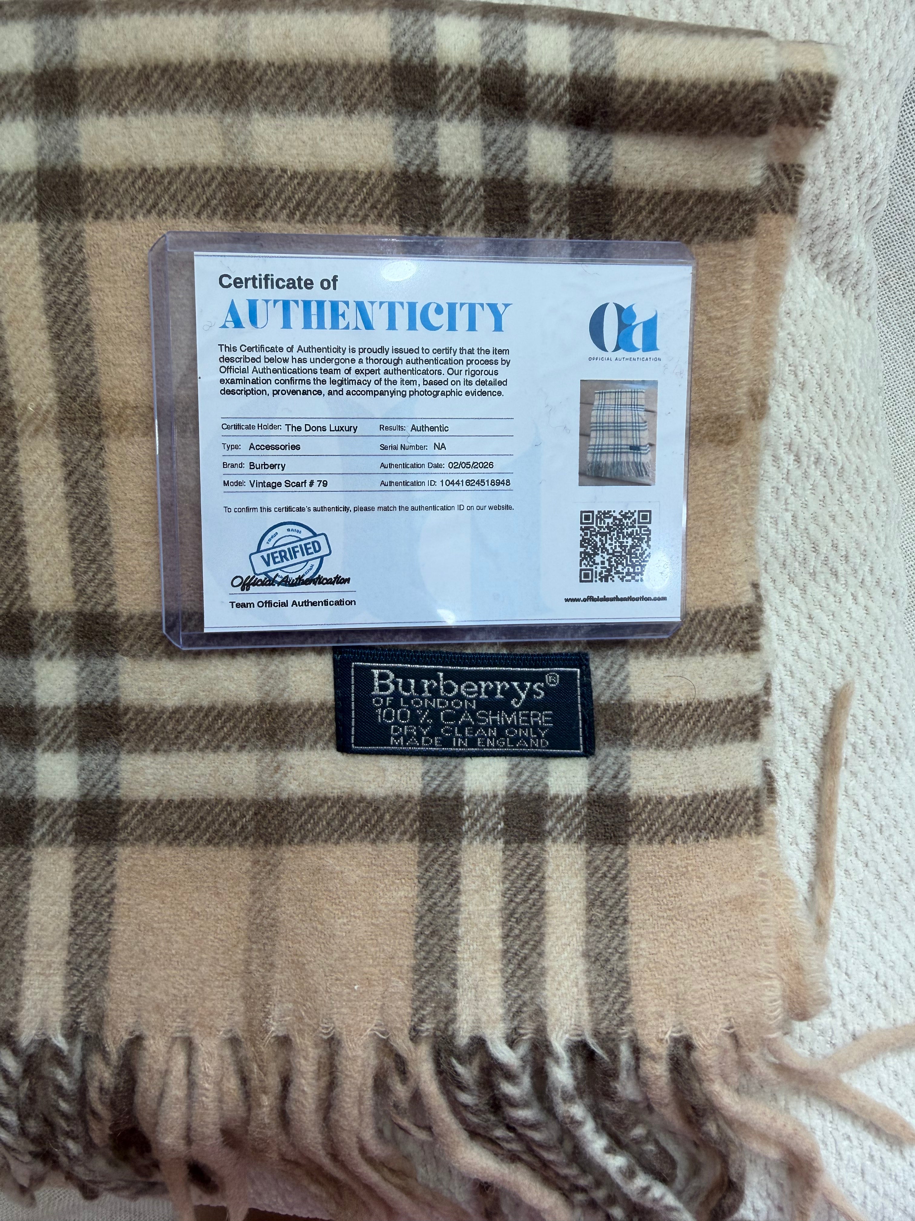 Burberry Vintage Tan Novacheck Scarf